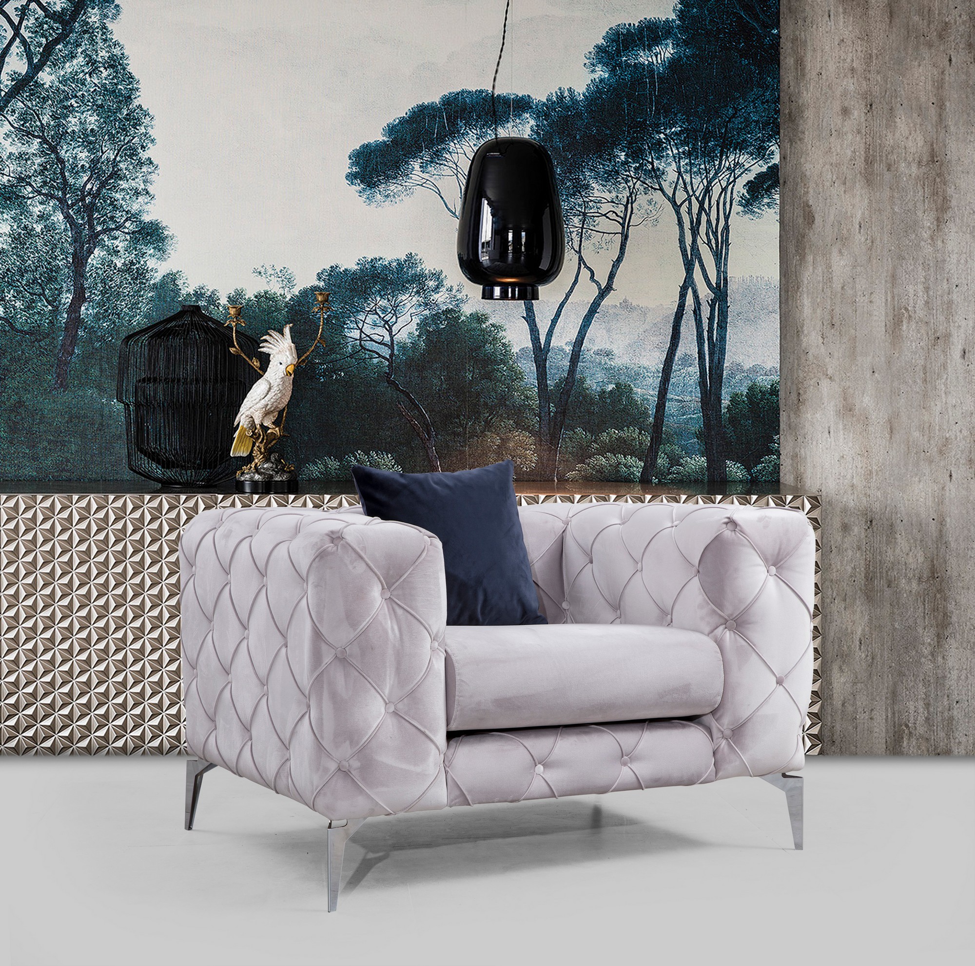 Como armchair light gray