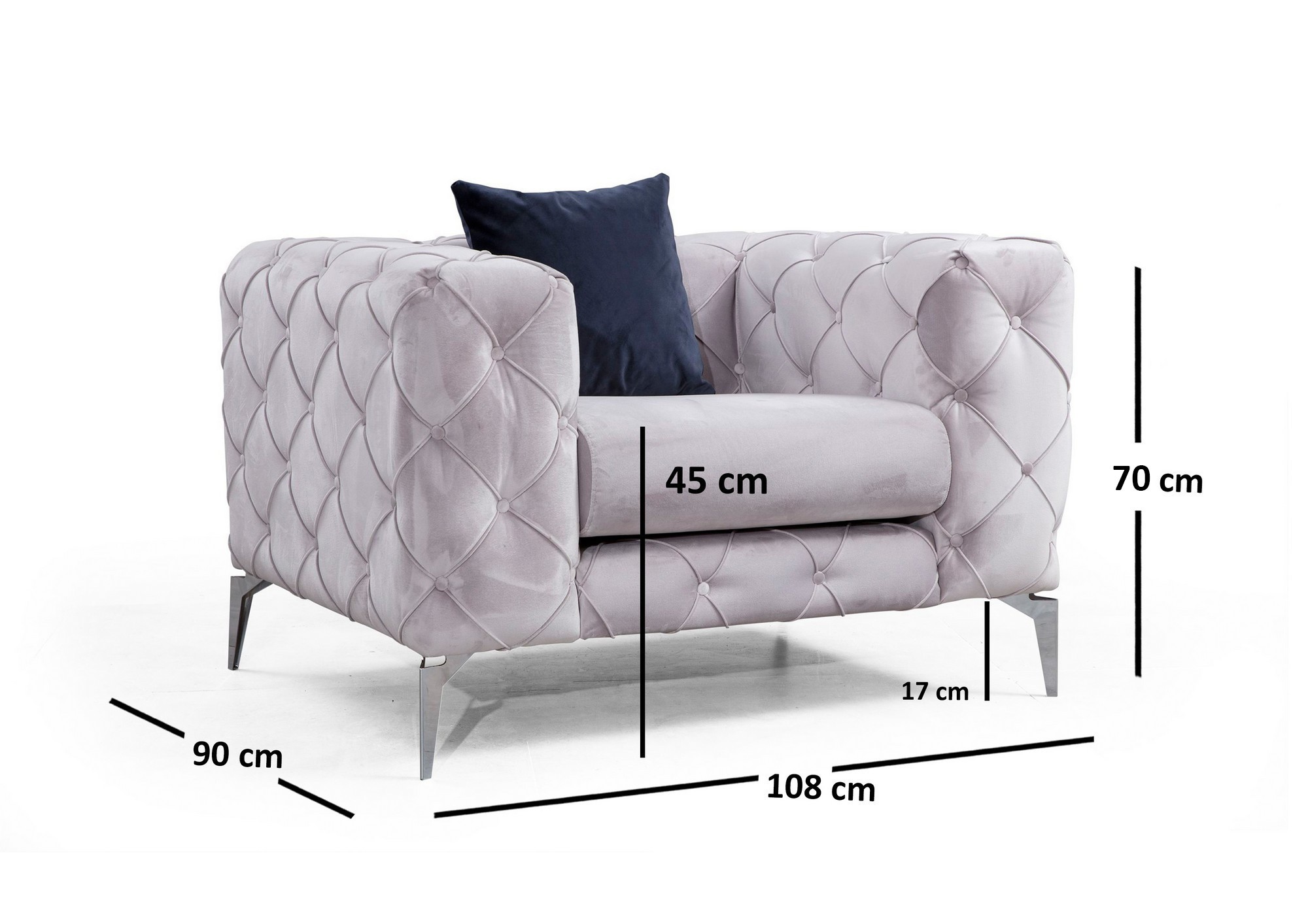 Como armchair light gray