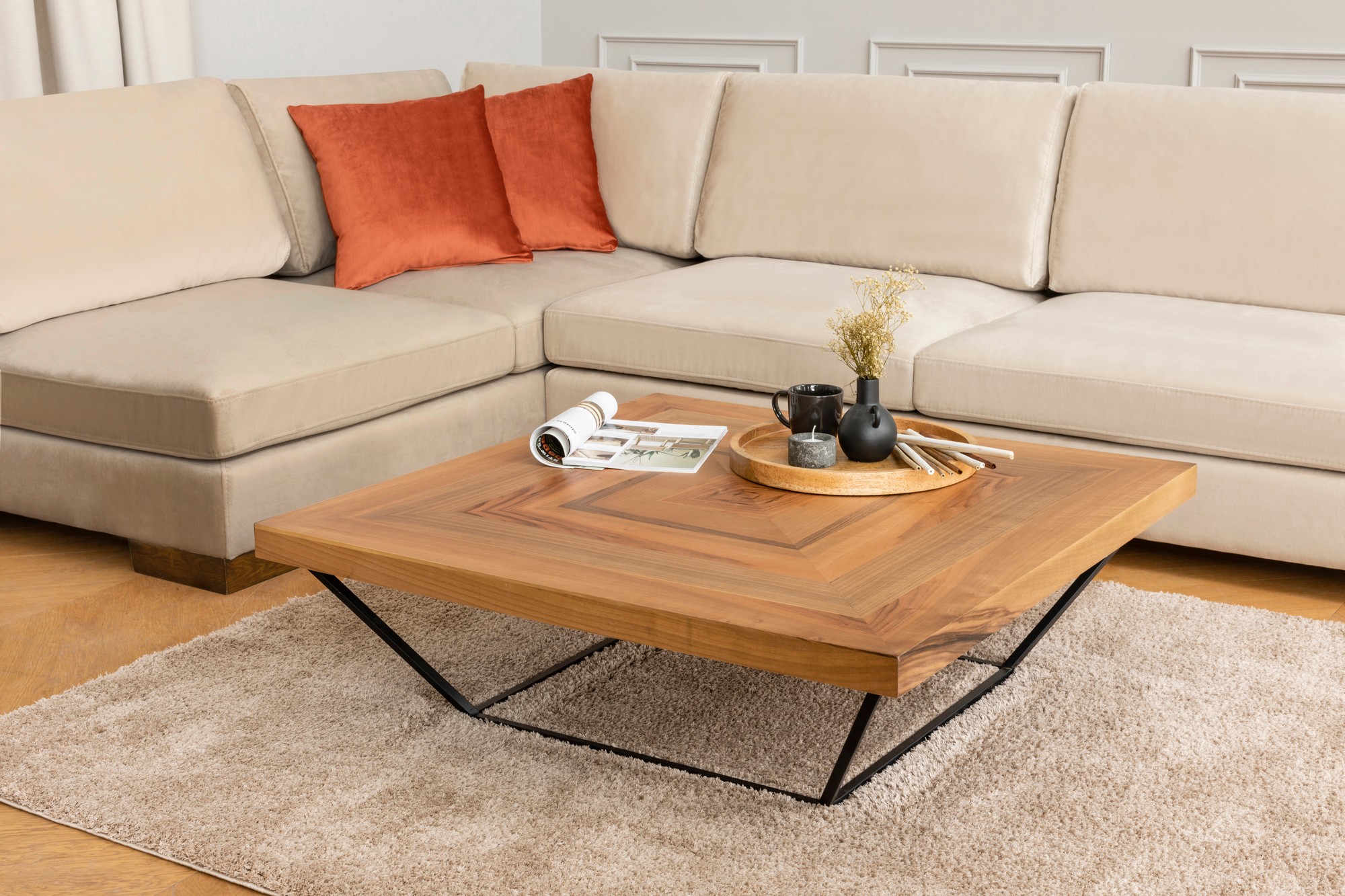 Tulip corner sofa Left Beige