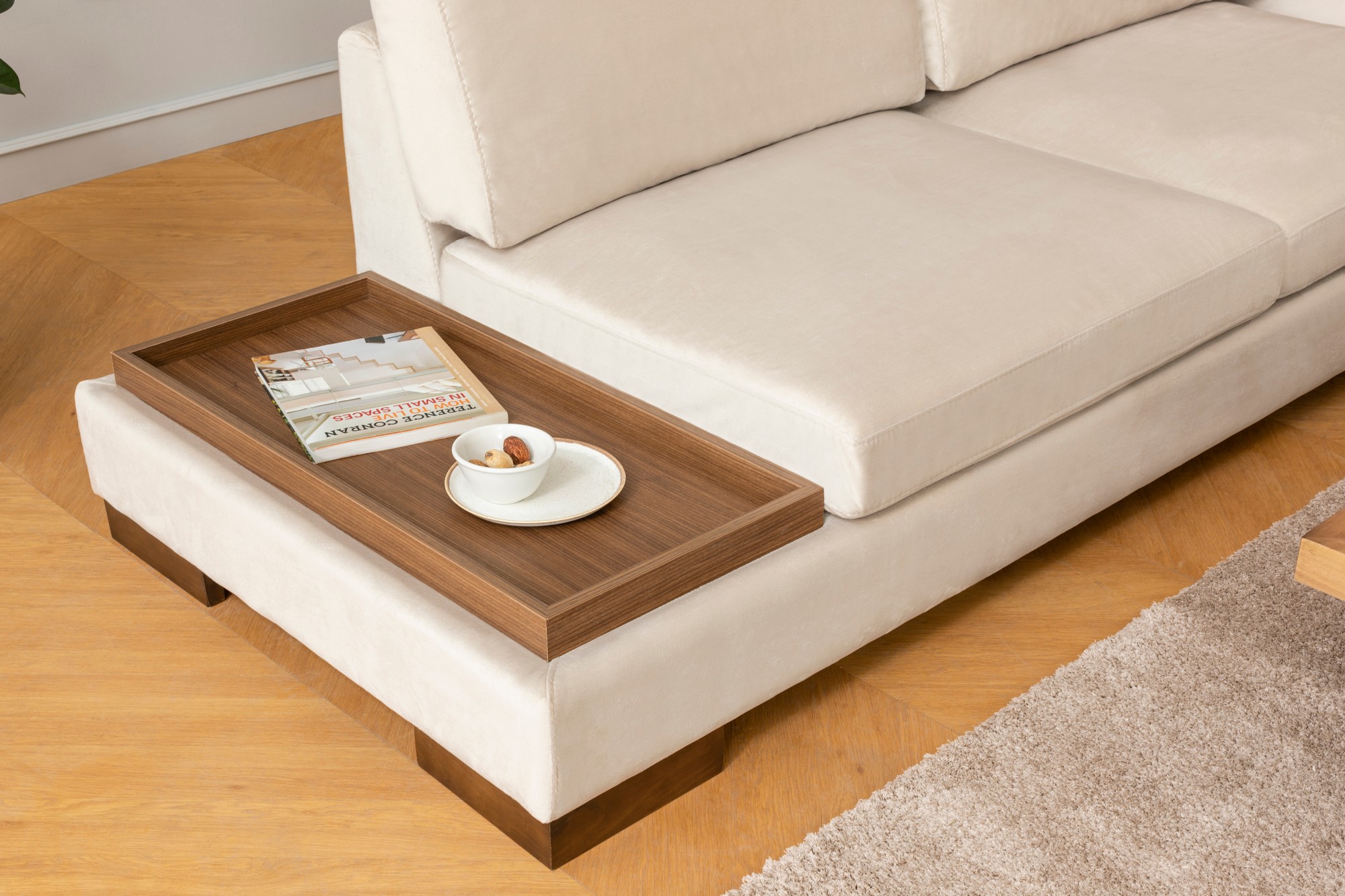 Tulip Corner Sofa Right Beige