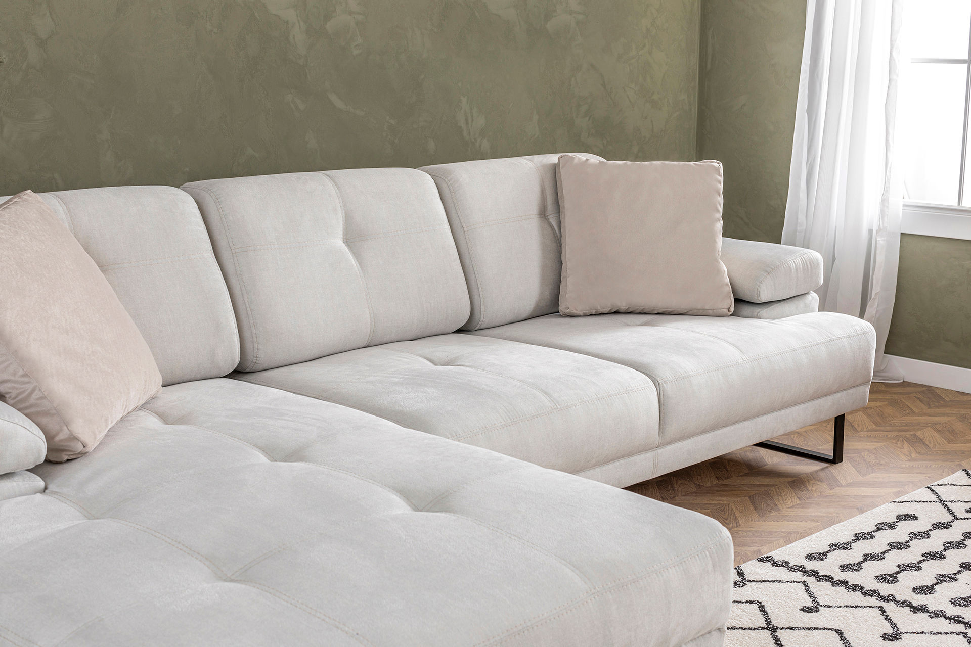 Mustang Sofa S chaise longue left Beige