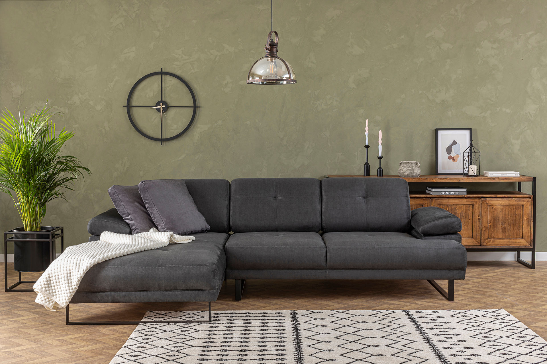 Mustang Sofa S Chaise Lounge Left Anthracite