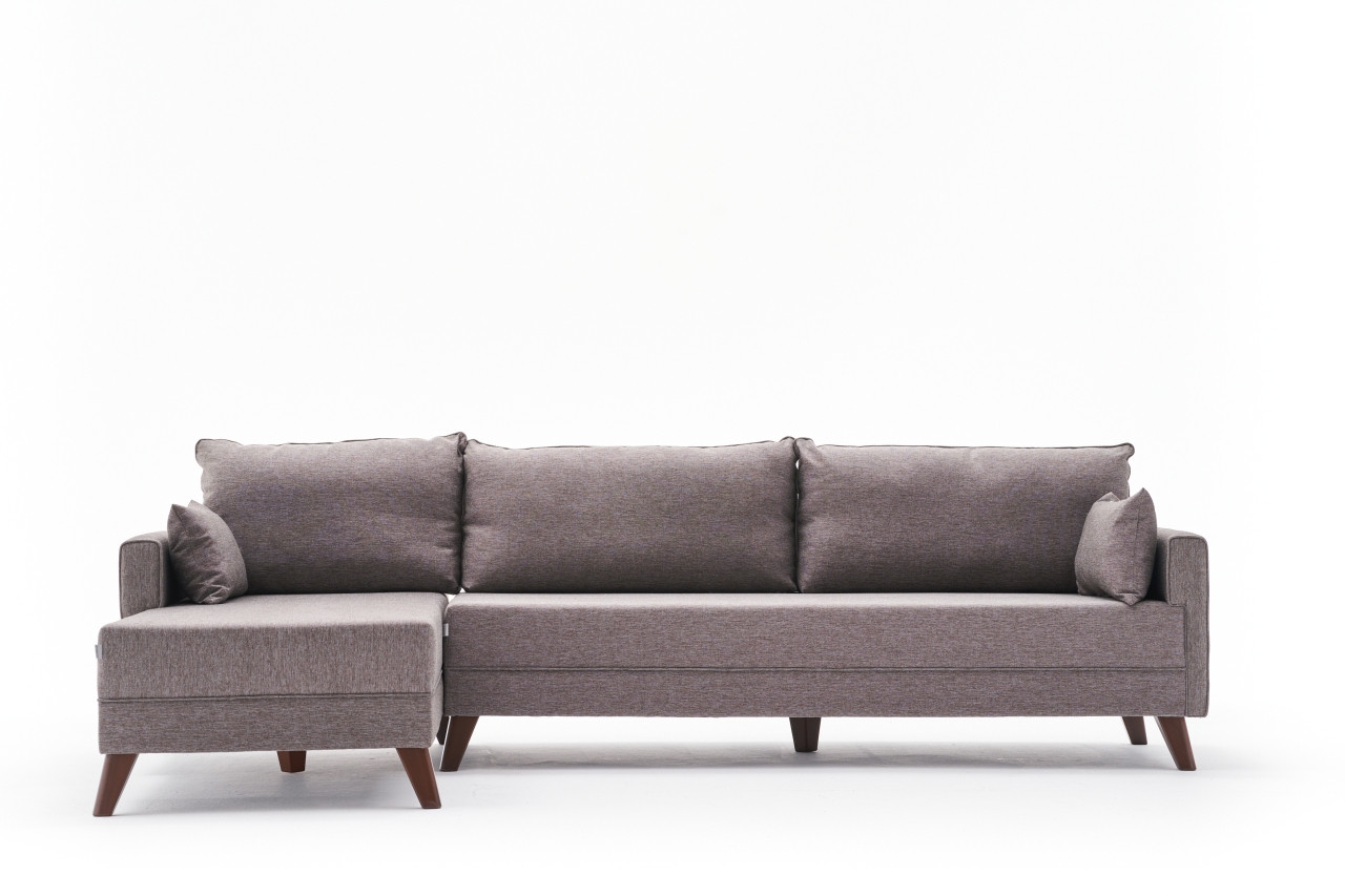 Bella Sofa Chaise Lounge Left Brown
