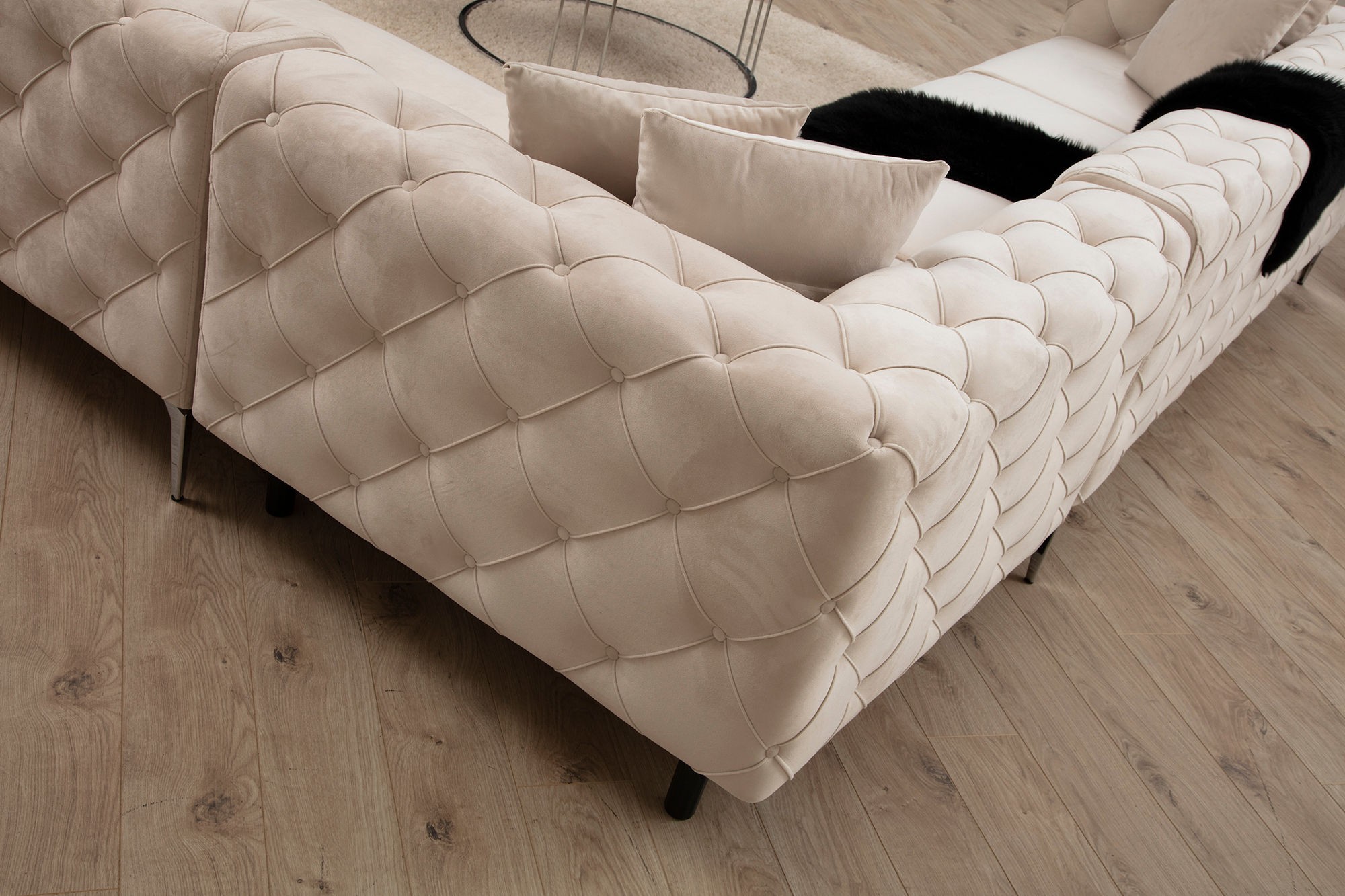 As corner sofa right ecru