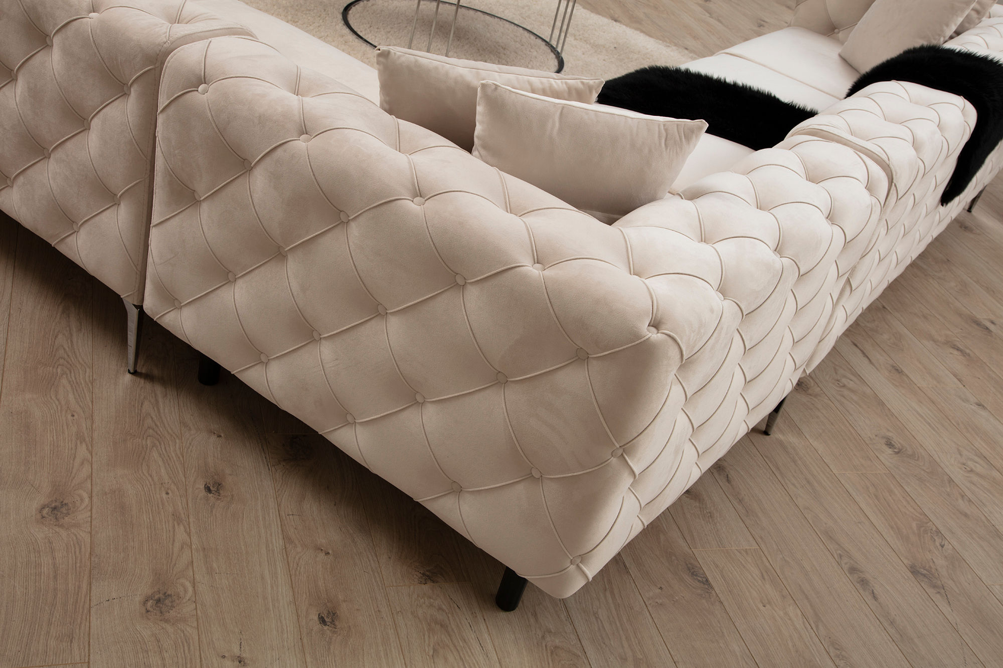 As corner sofa left ecru