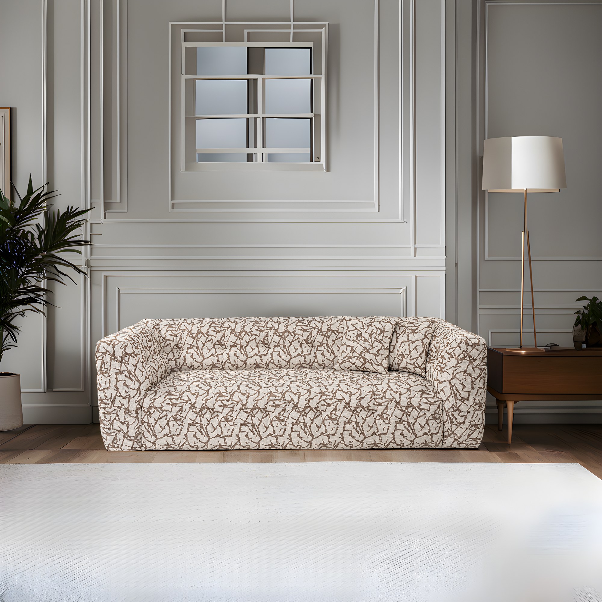 Cady Sofa 3-seater Beige Patterned