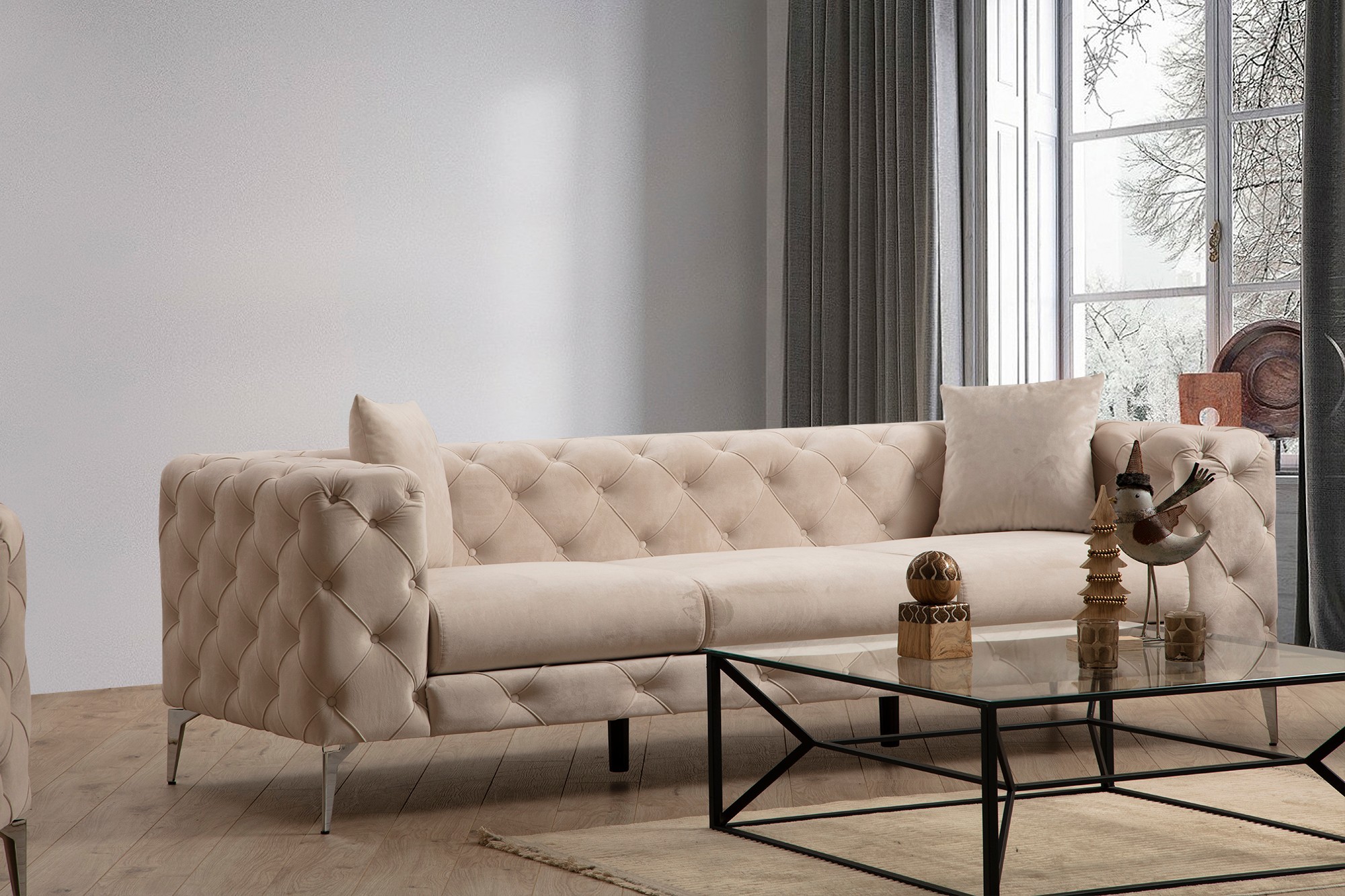 Como 3-seater sofa ecru