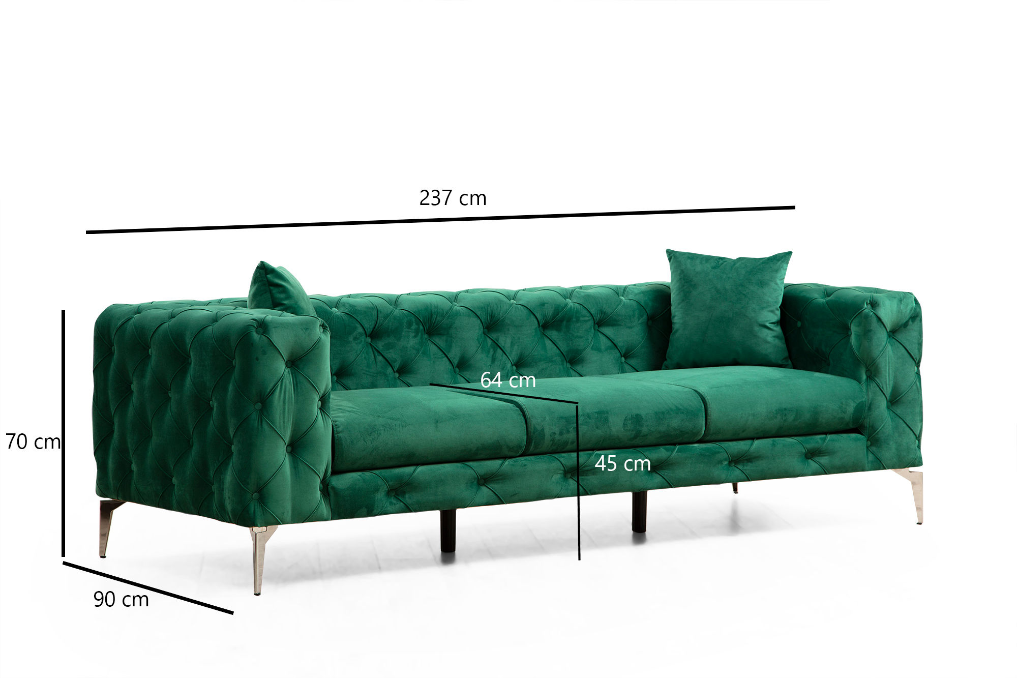 Como Sofa 3-seater Green
