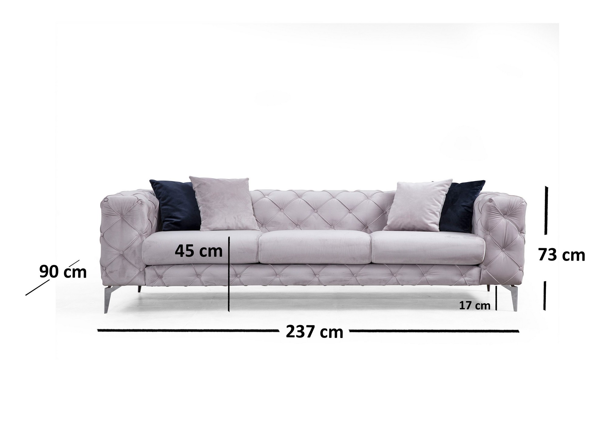 Like Sofa 3-seater light gray