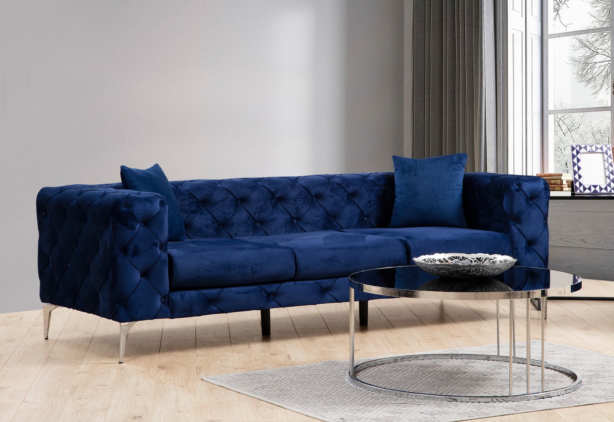 Como Sofa 3-seater Navy Blue