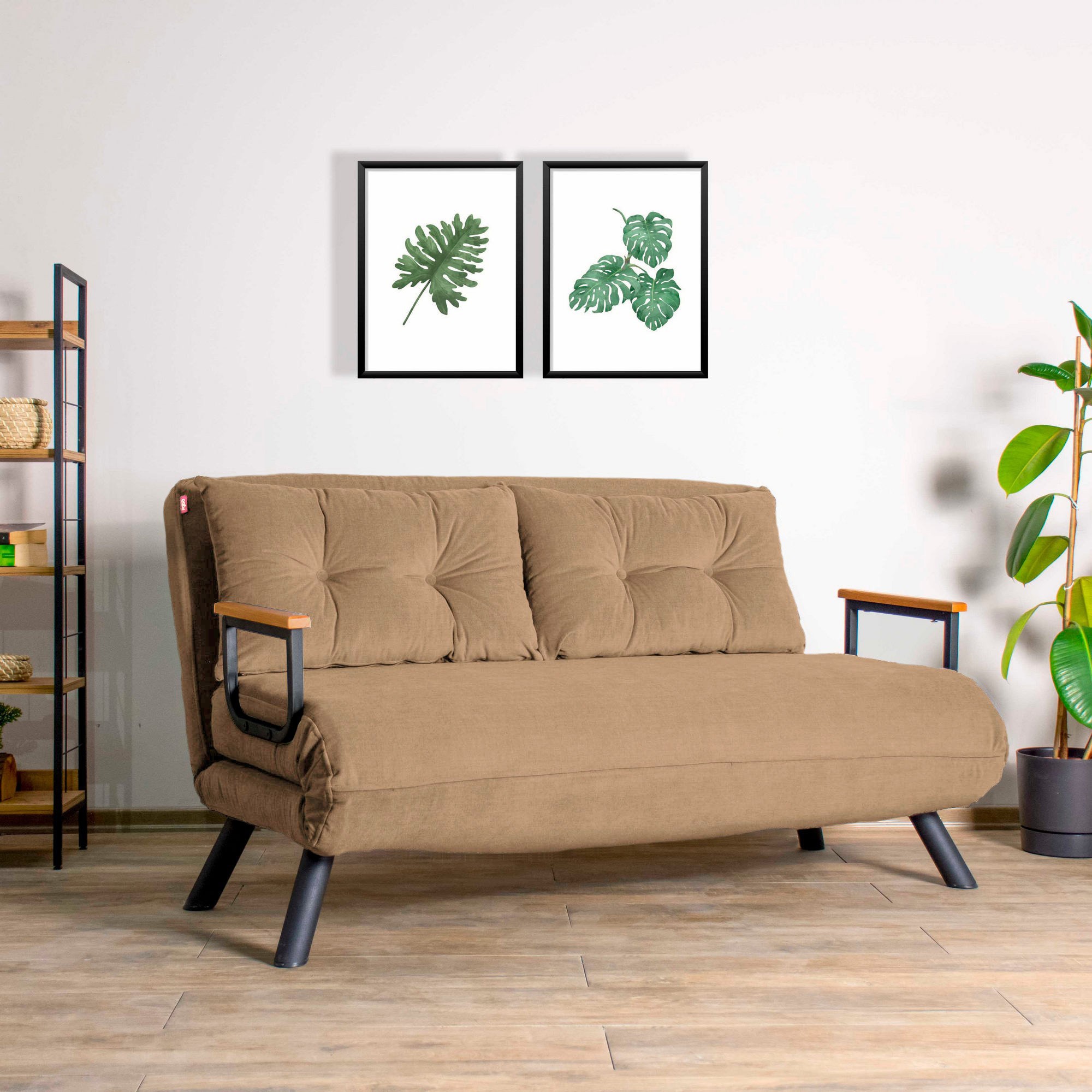 Sando Sofa Bed 2-seater Sand Brown