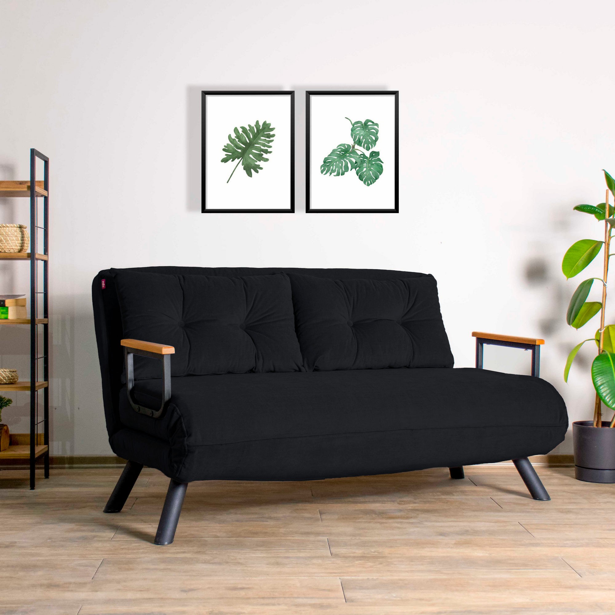 Sando divano letto 2 posti nero