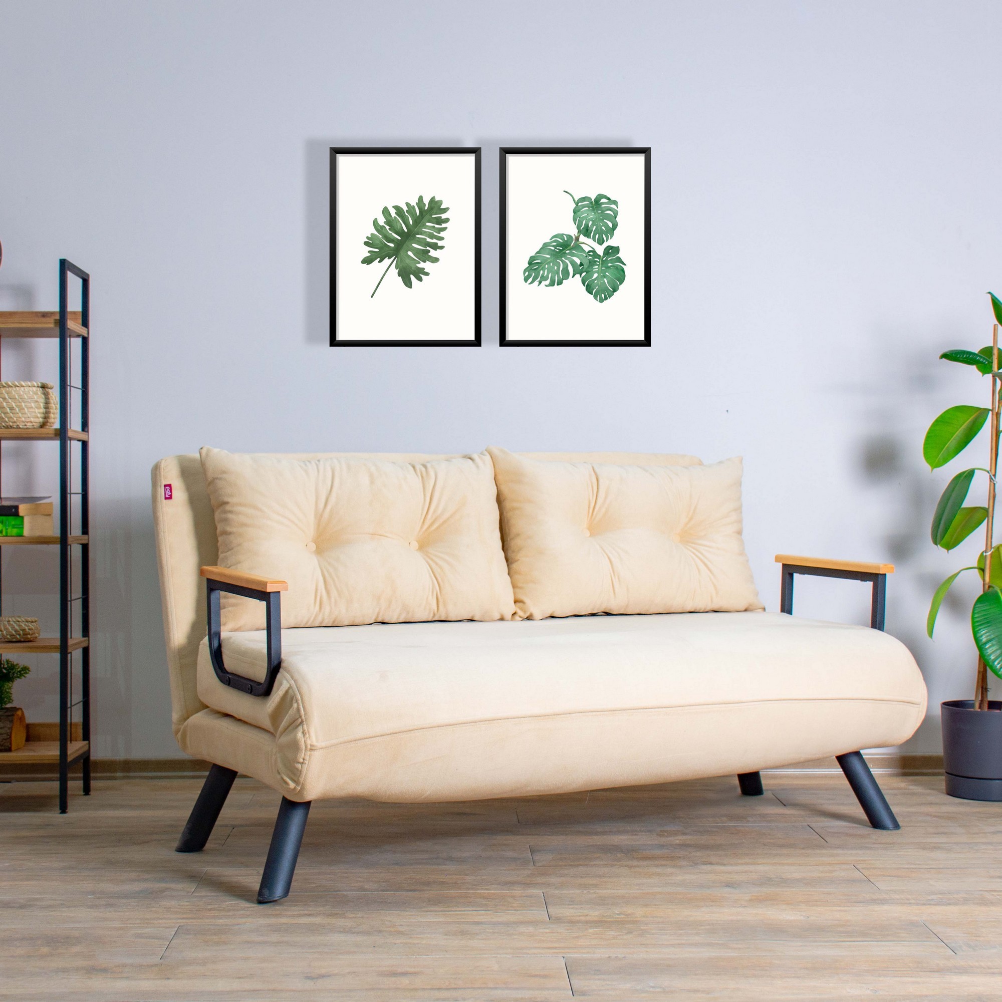 Sando Sofa bed 2-seater Cream