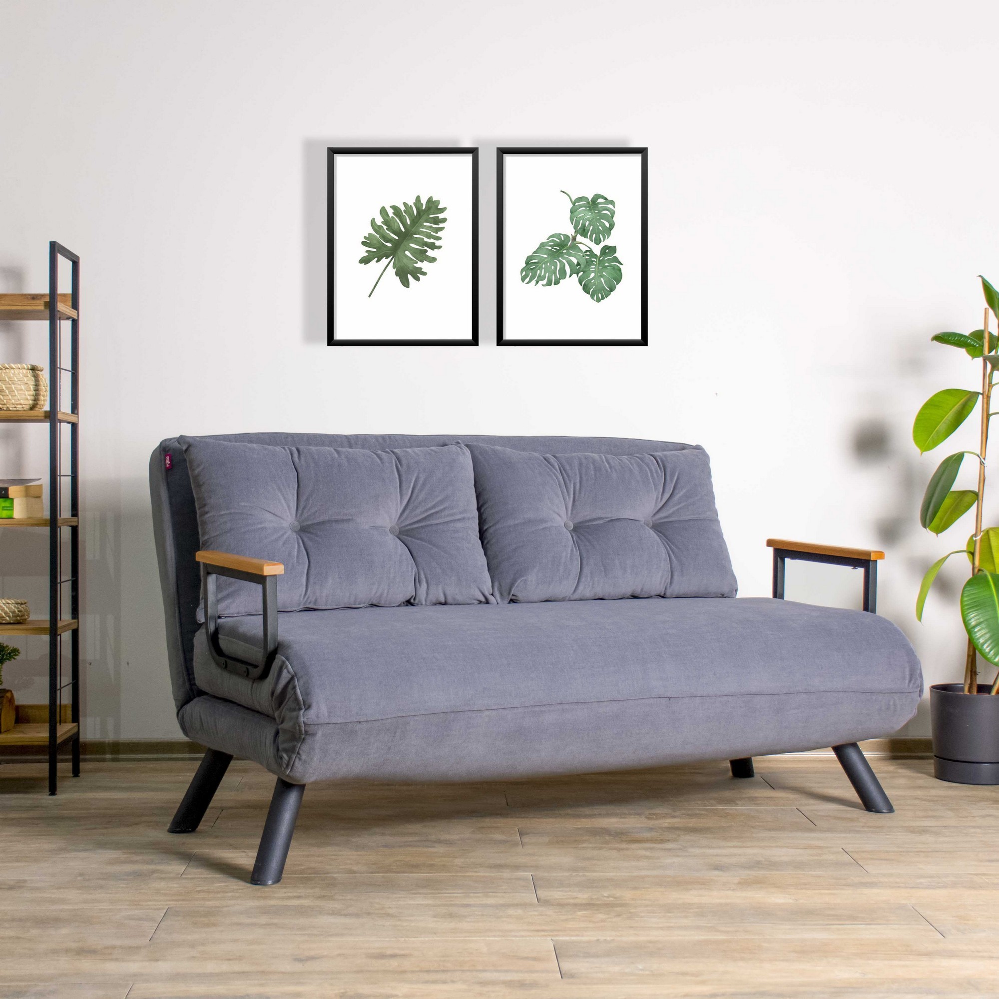 Sando divano letto 2 posti grigio