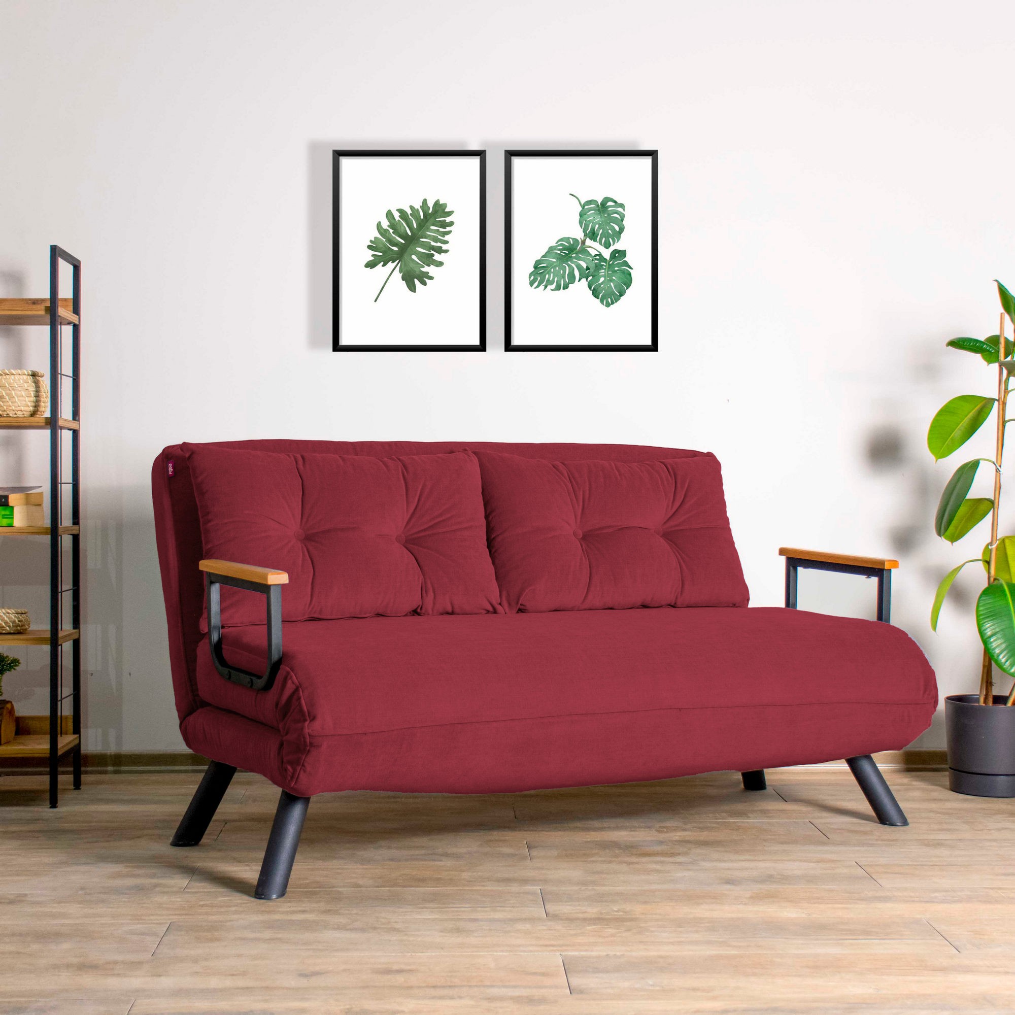 Sando divano letto 2 posti rosso