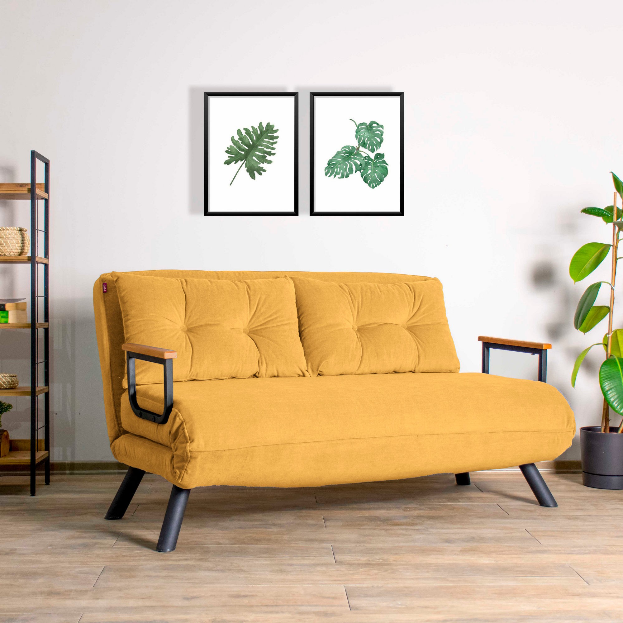 Sando Sofa Bed 2-seater Mustard Yellow