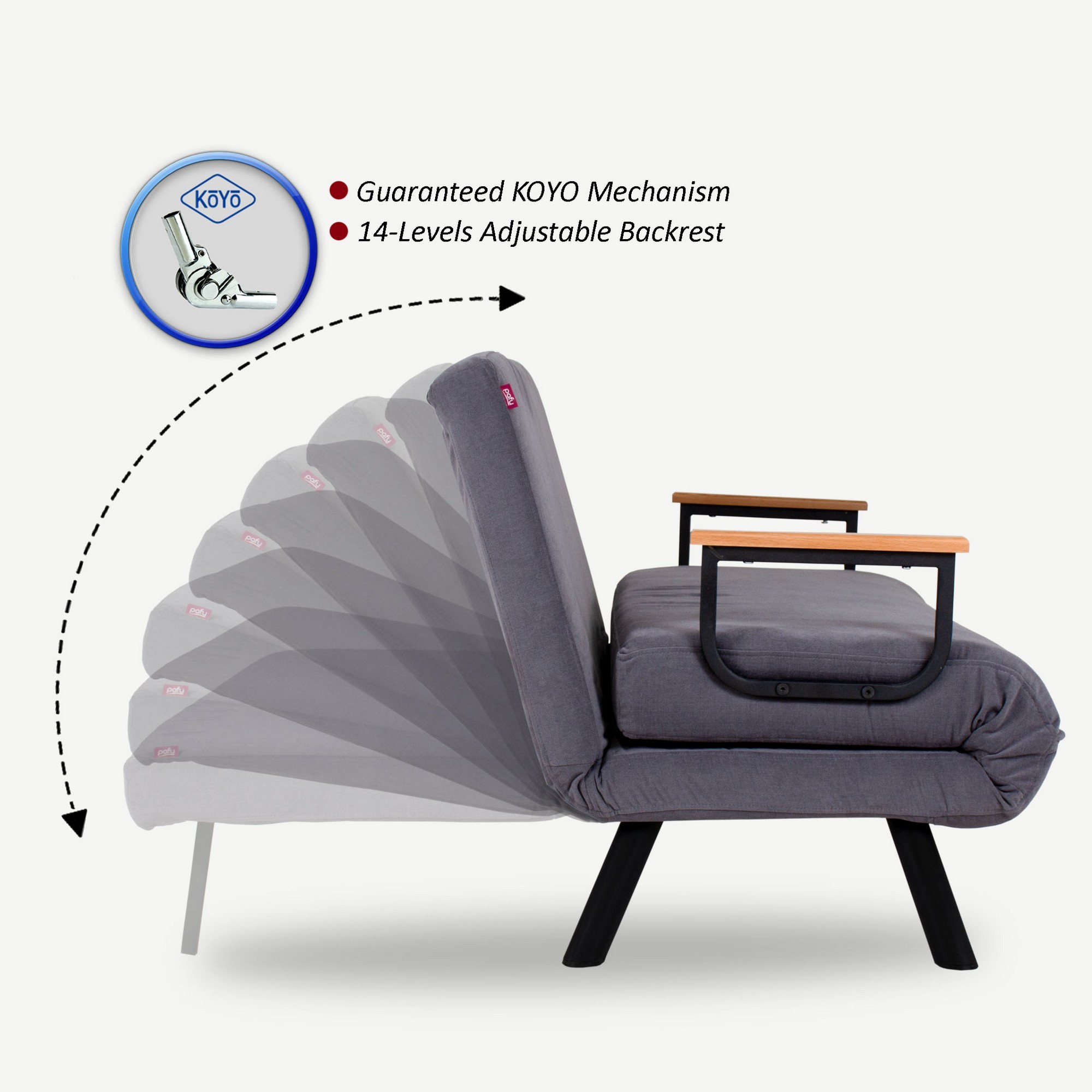 Sando Sofa bed 2-seater Grey