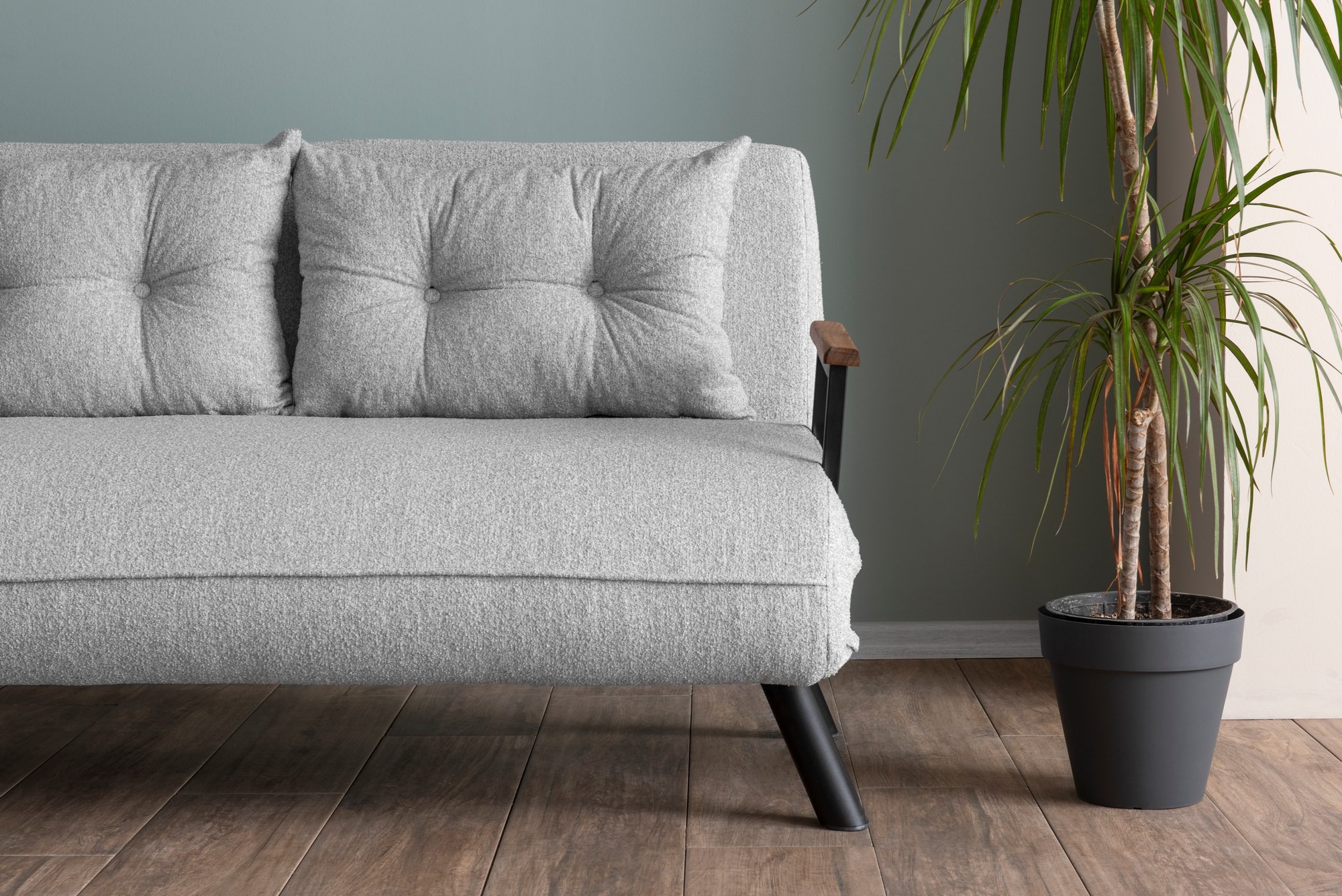 Sando Sofa Bed 2-Seater Bouclé Grey