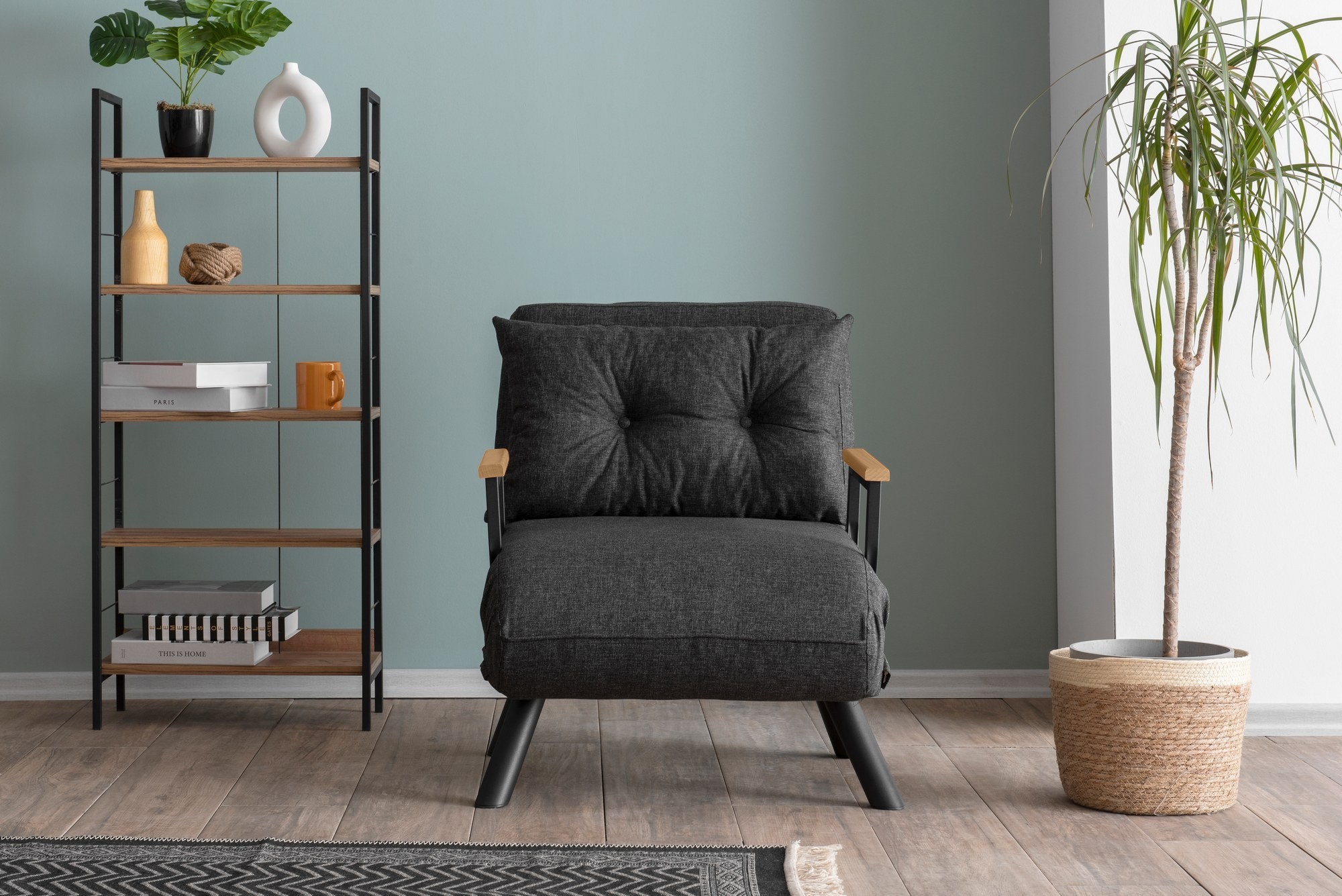 Sando Sleeper Armchair Dark Grey