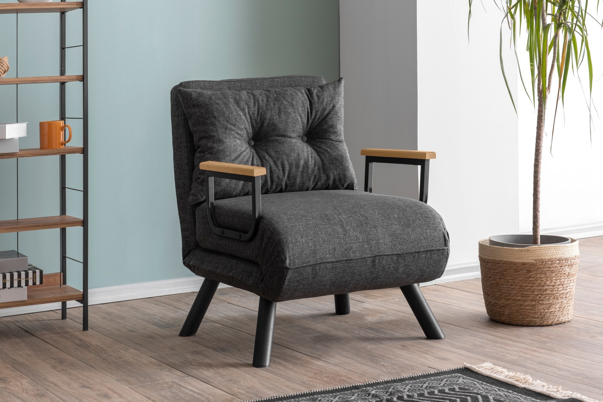 Sando Sleeper Armchair Dark Grey