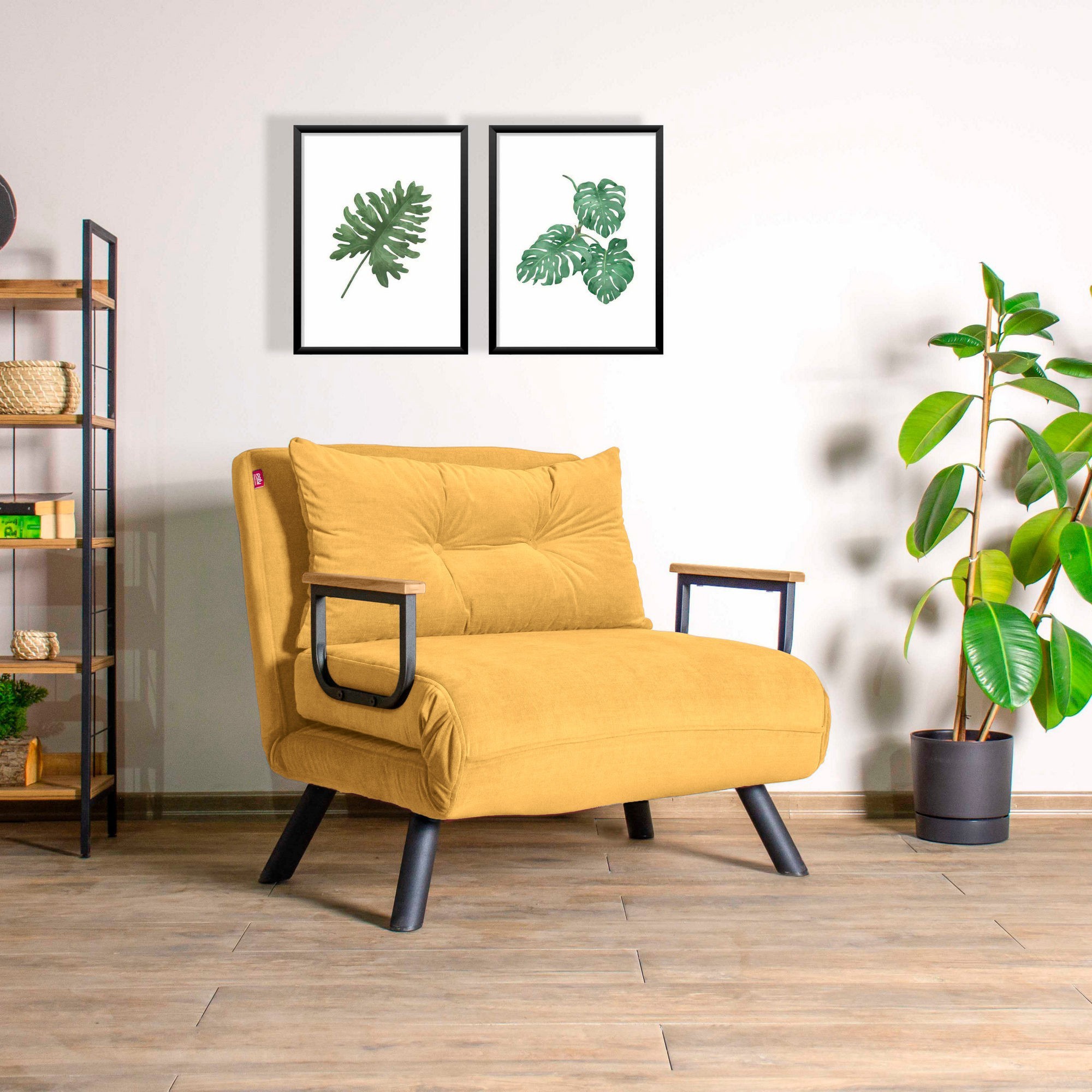 Sando Sleeper Armchair Mustard Yellow