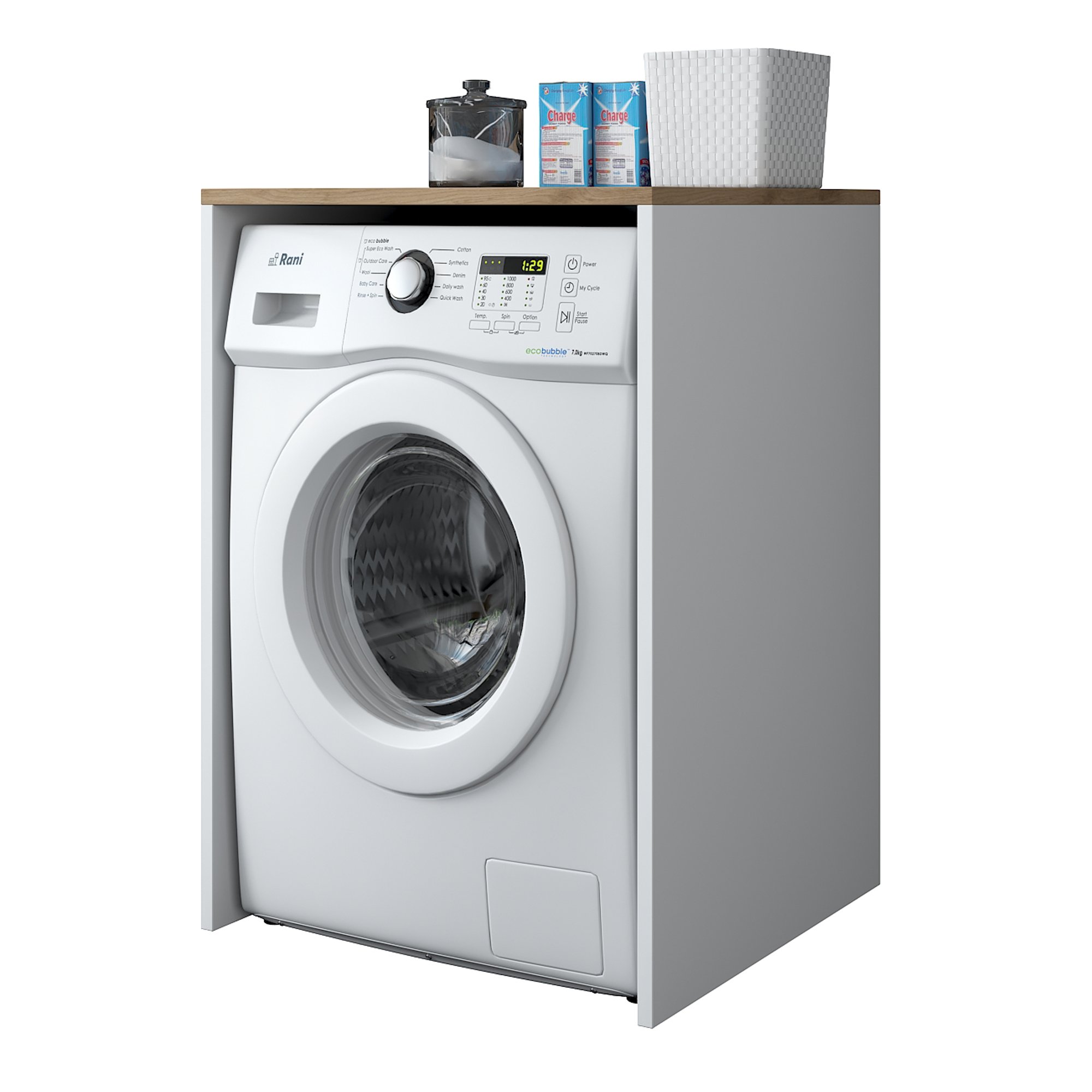 Washing machine cabinet walnut brown 60cm x 91.8cm