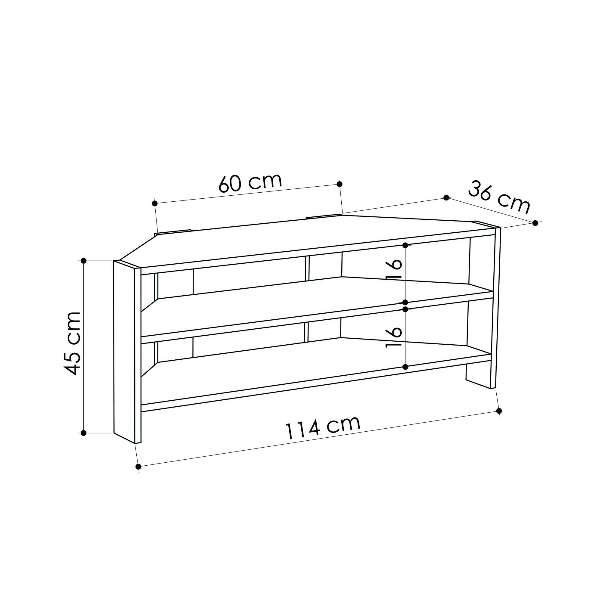 Thales Corner Lowboard Brown