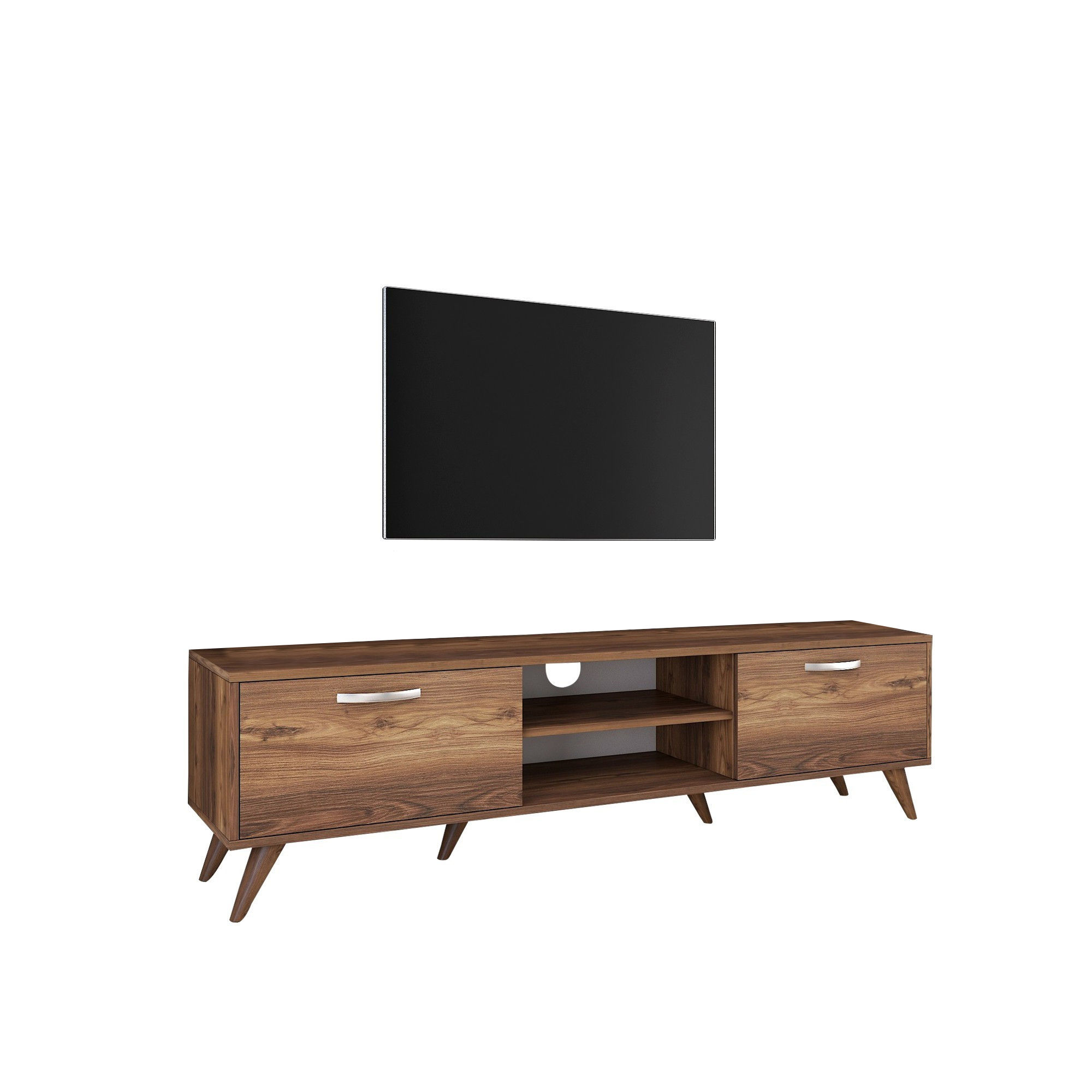 Lowboard Brown with shelf 180cm x 48.6cm