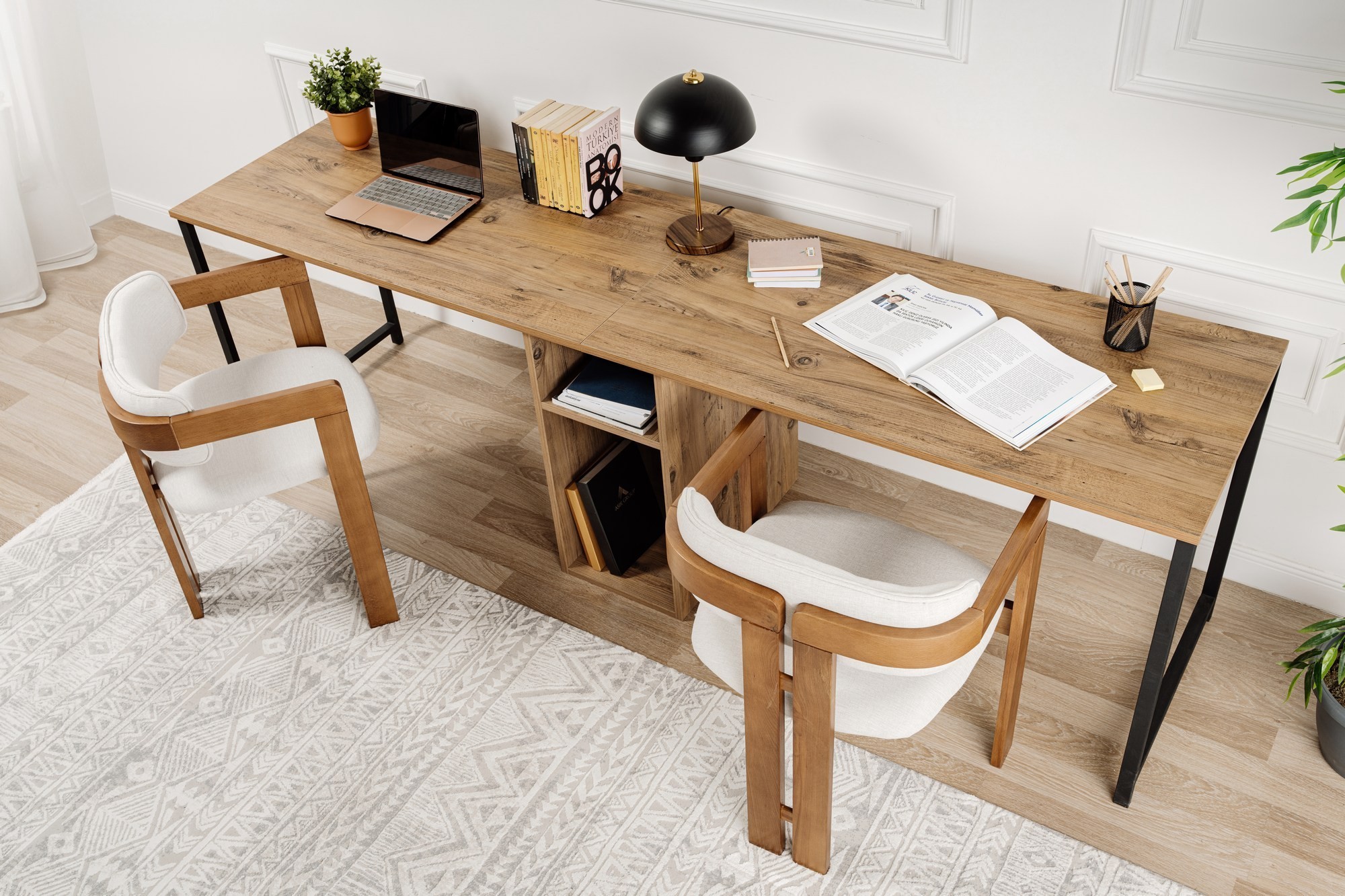 Twin Desk Brown