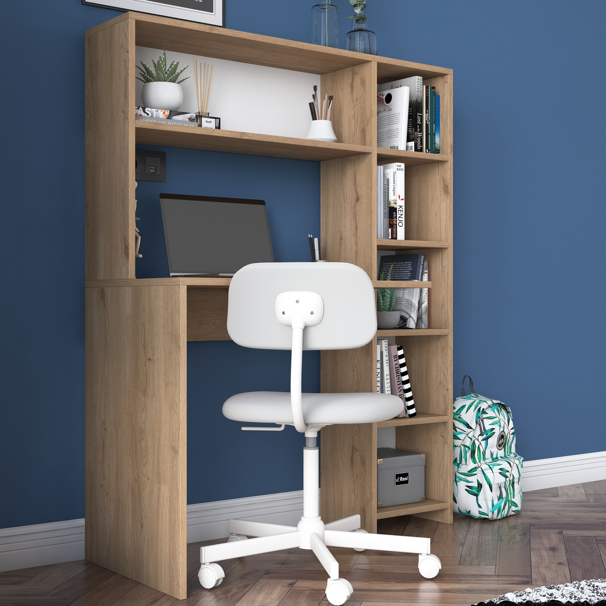 Desk with shelf Brown