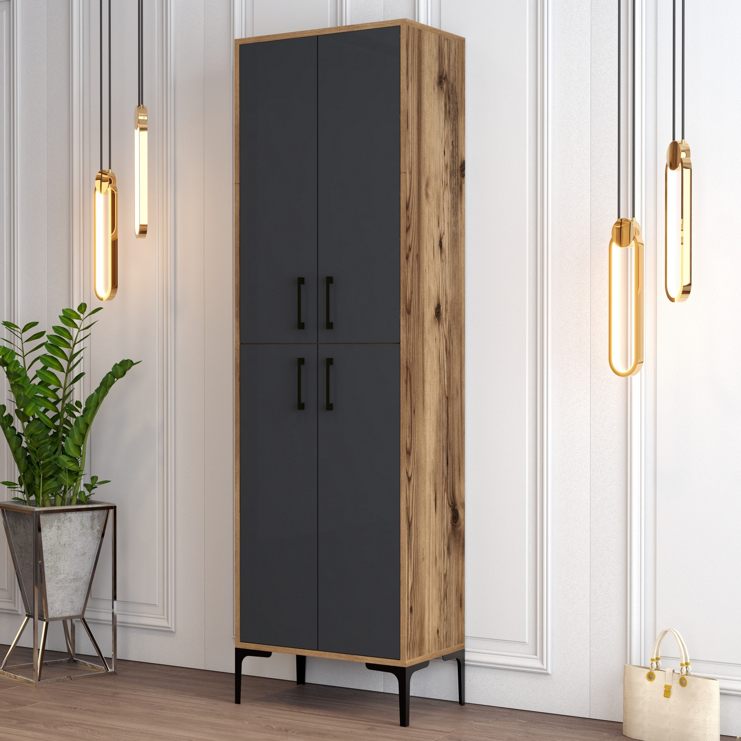 Benta Shoe cabinet Anthracite