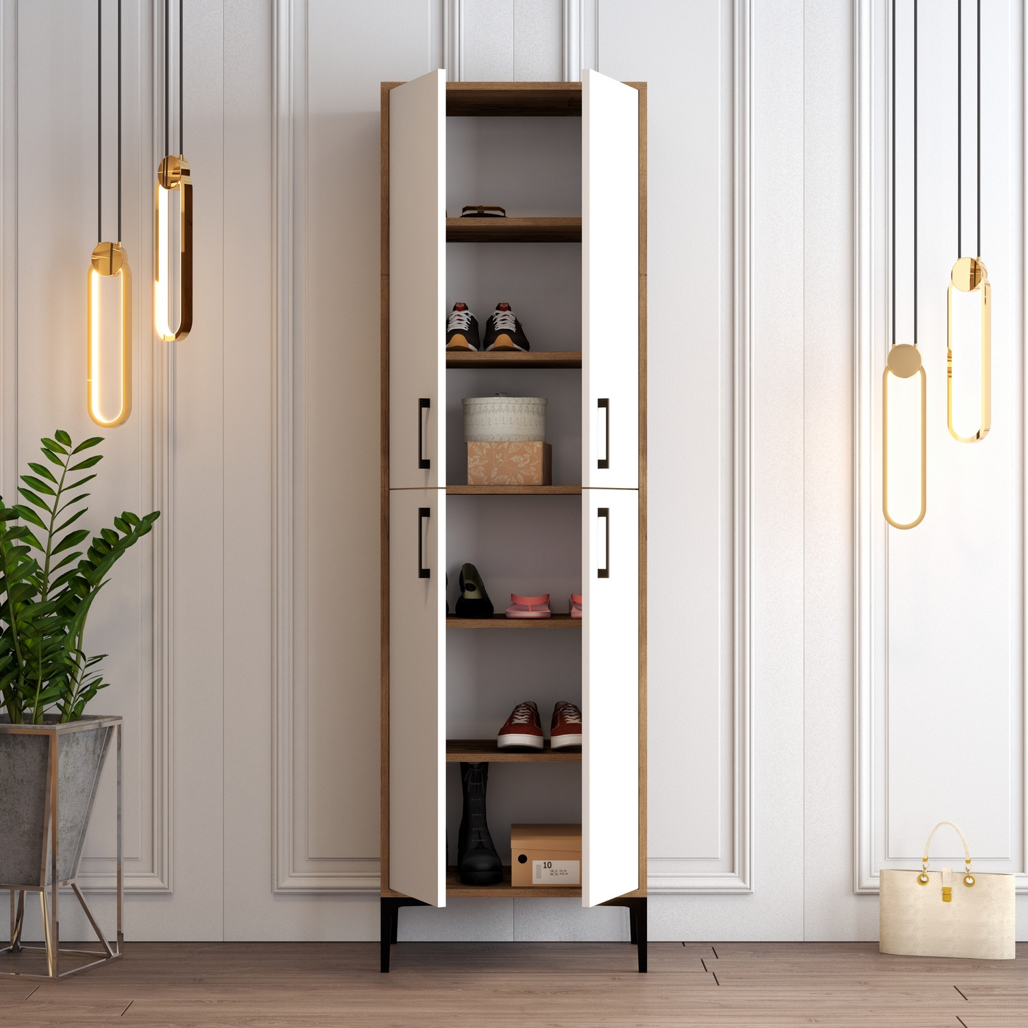Benta Shoe Cabinet White