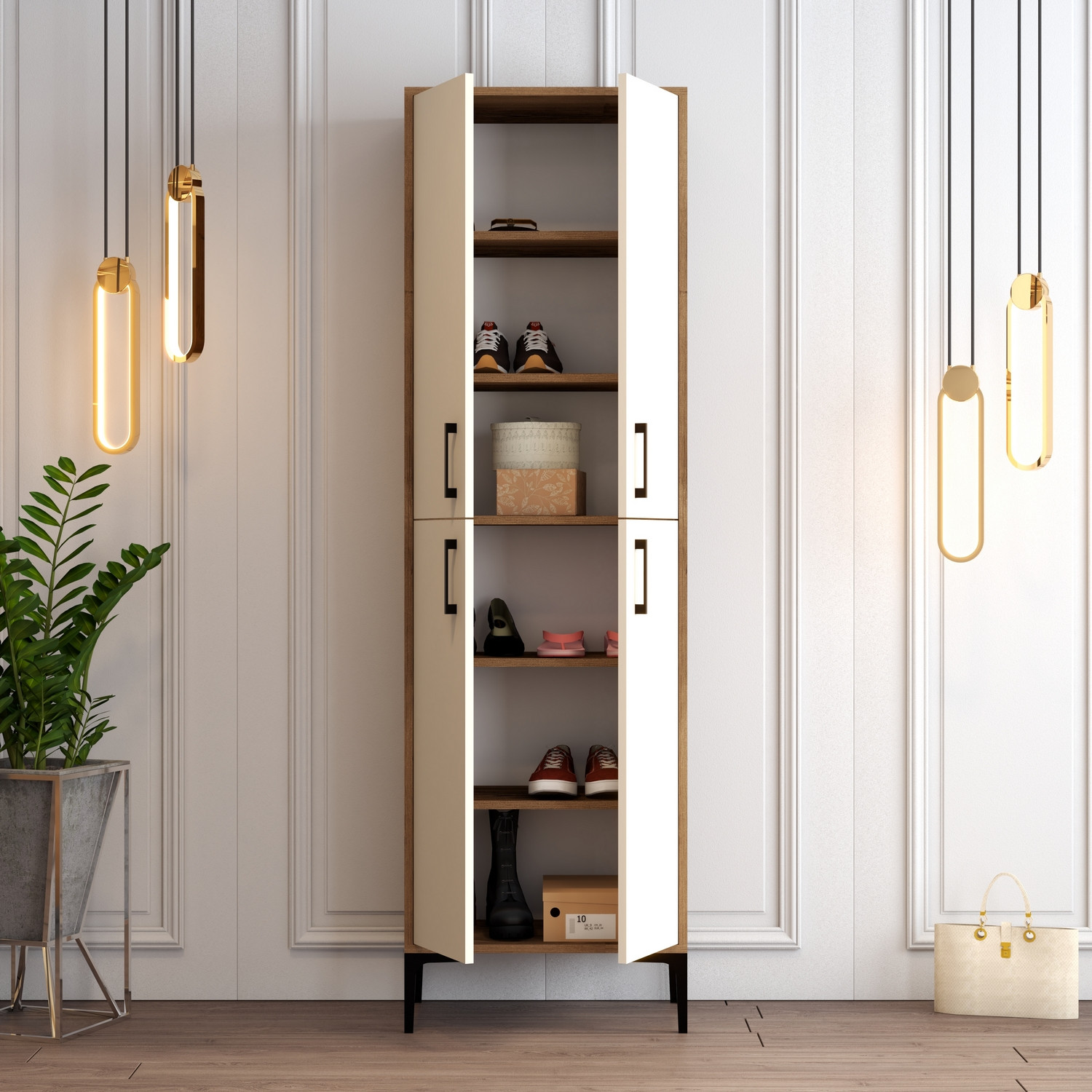Benta Shoe cabinet Cream