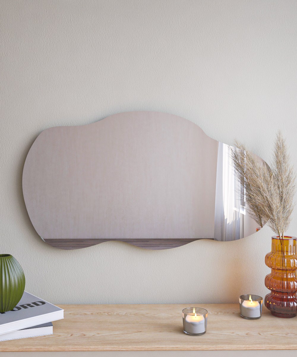 Flow Mirror Black 40cm x 72cm