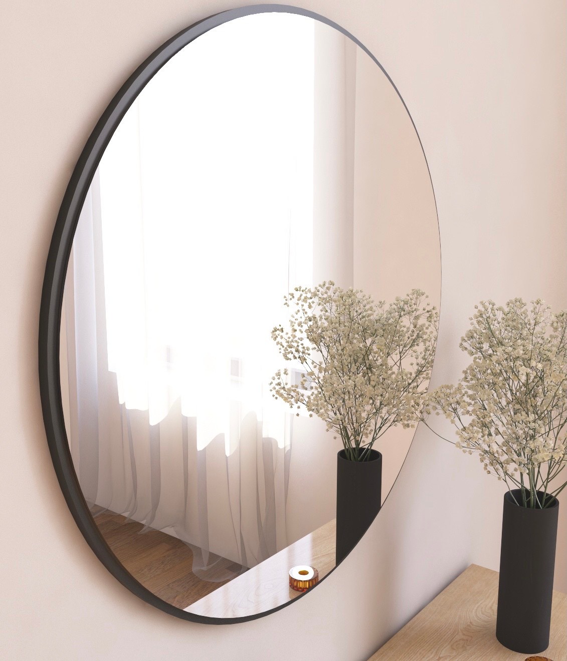 Ozze Mirror Black Ø60cm