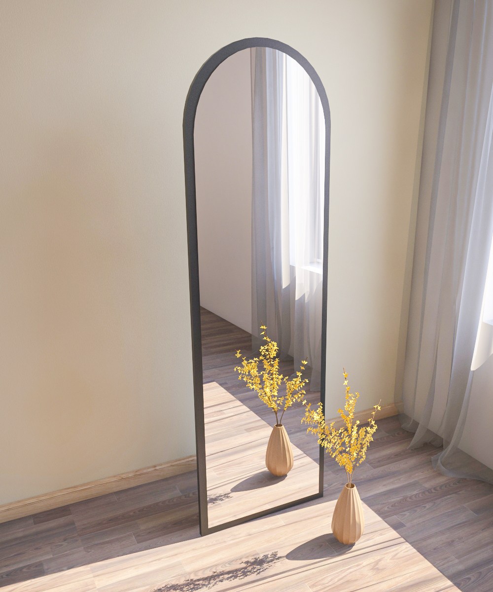 Emma Freestanding Mirror Black 50cm x 160cm