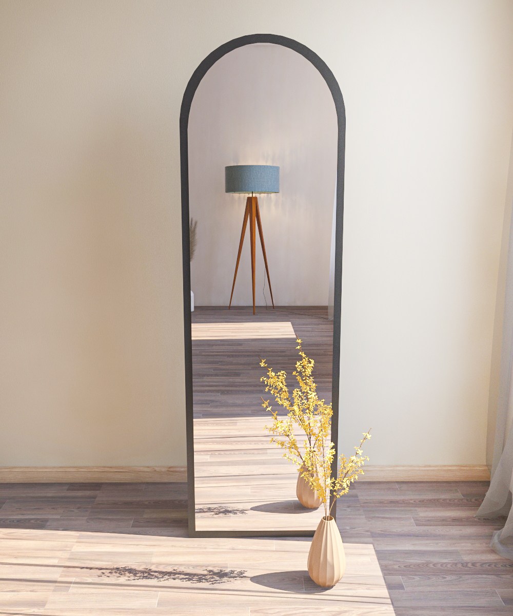 Emma Freestanding Mirror Black 50cm x 160cm
