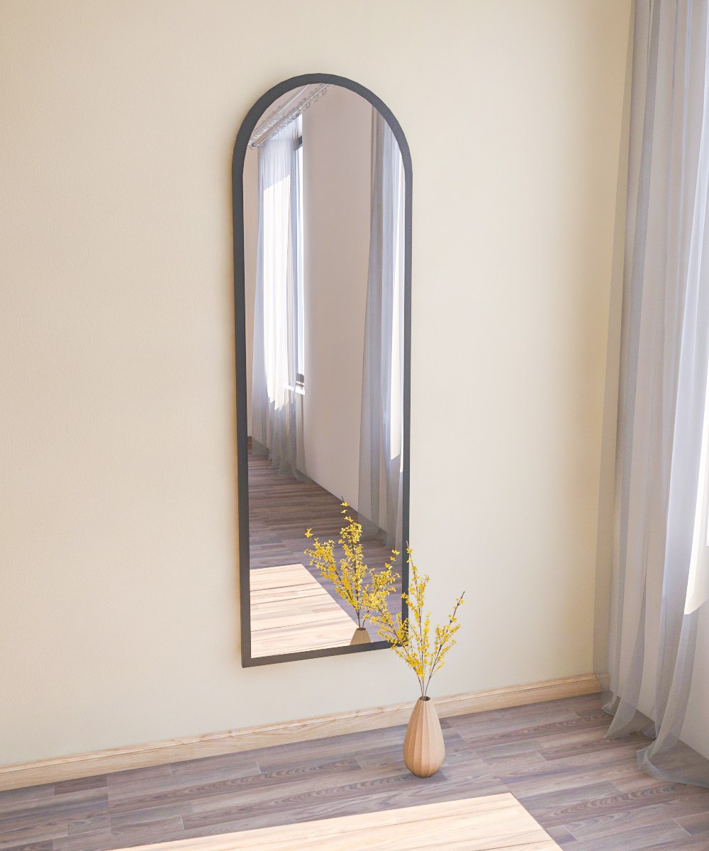 Emma Freestanding Mirror Black 50cm x 160cm