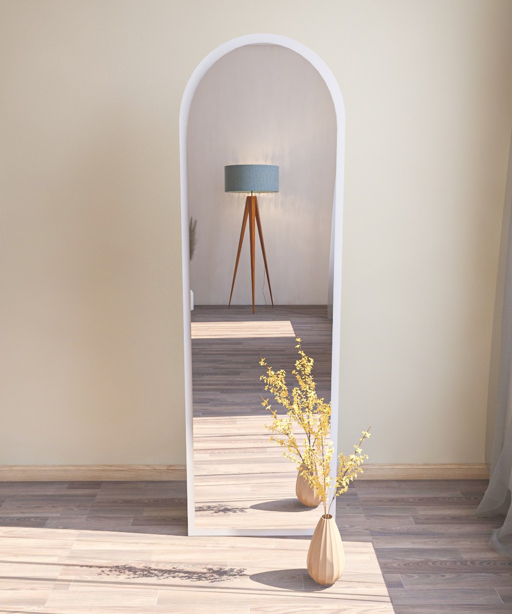 Emma Freestanding mirror White 50cmx 160cm