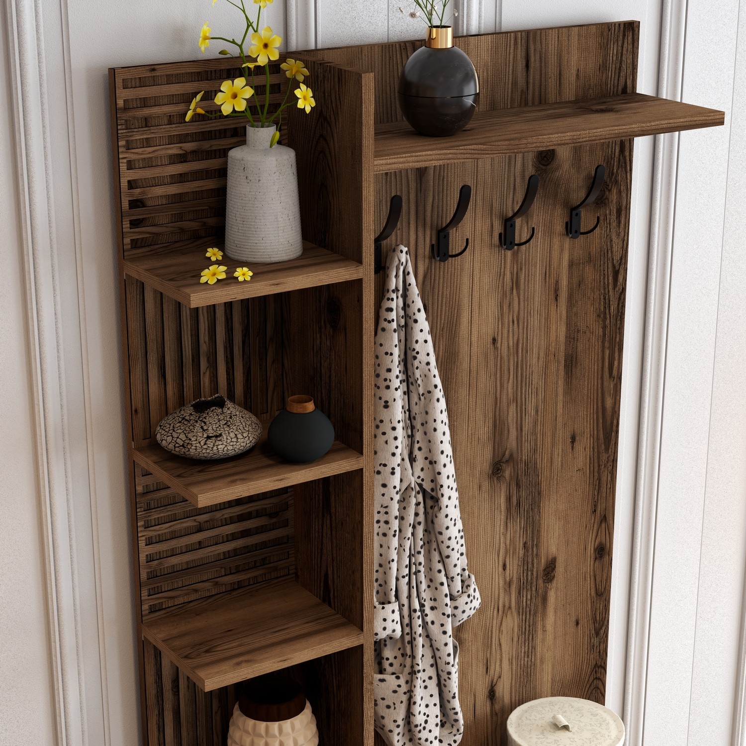 Vienna Wardrobe Walnut Brown 90cm x 200cm