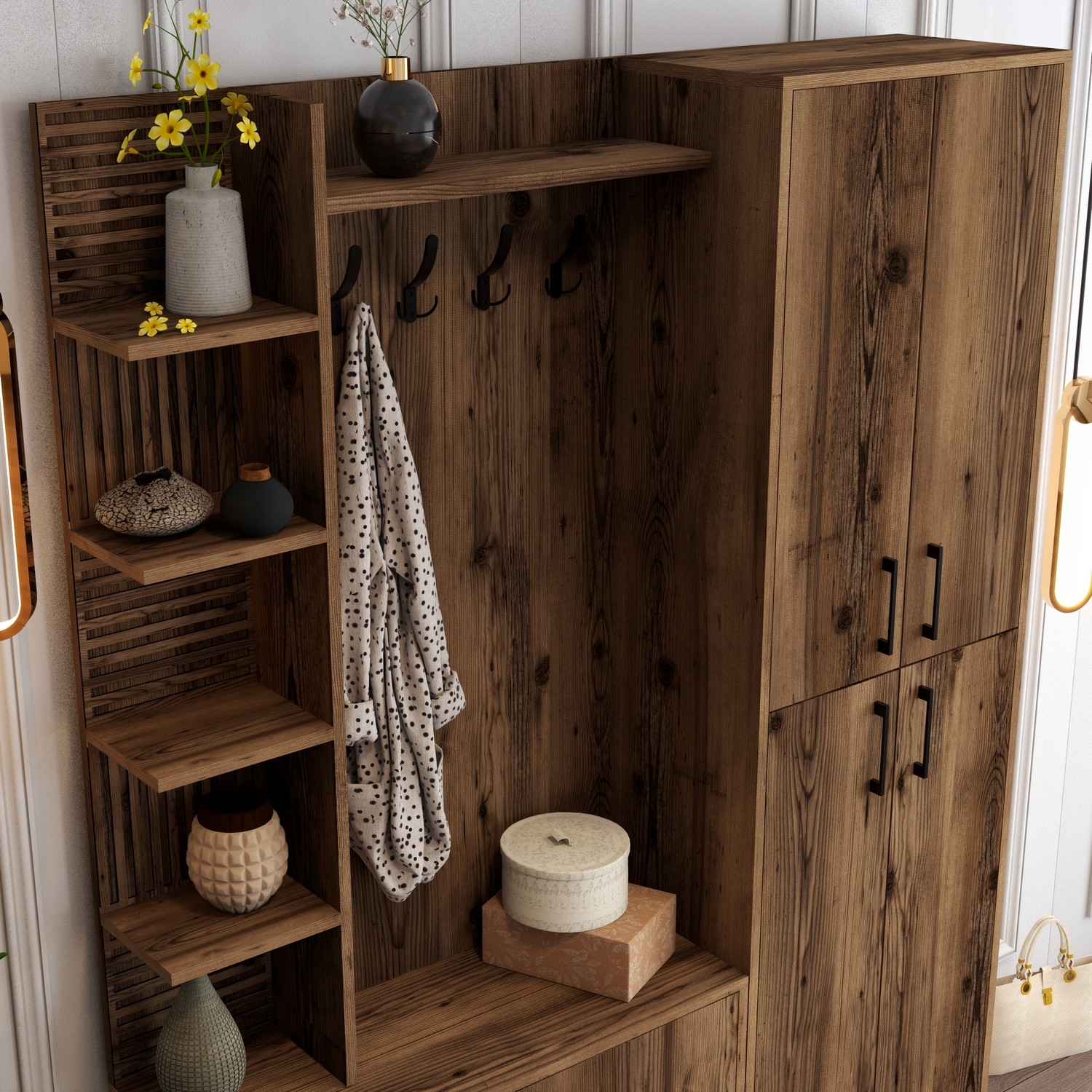 Extend Wardrobe Walnut Brown 150cm x 200cm