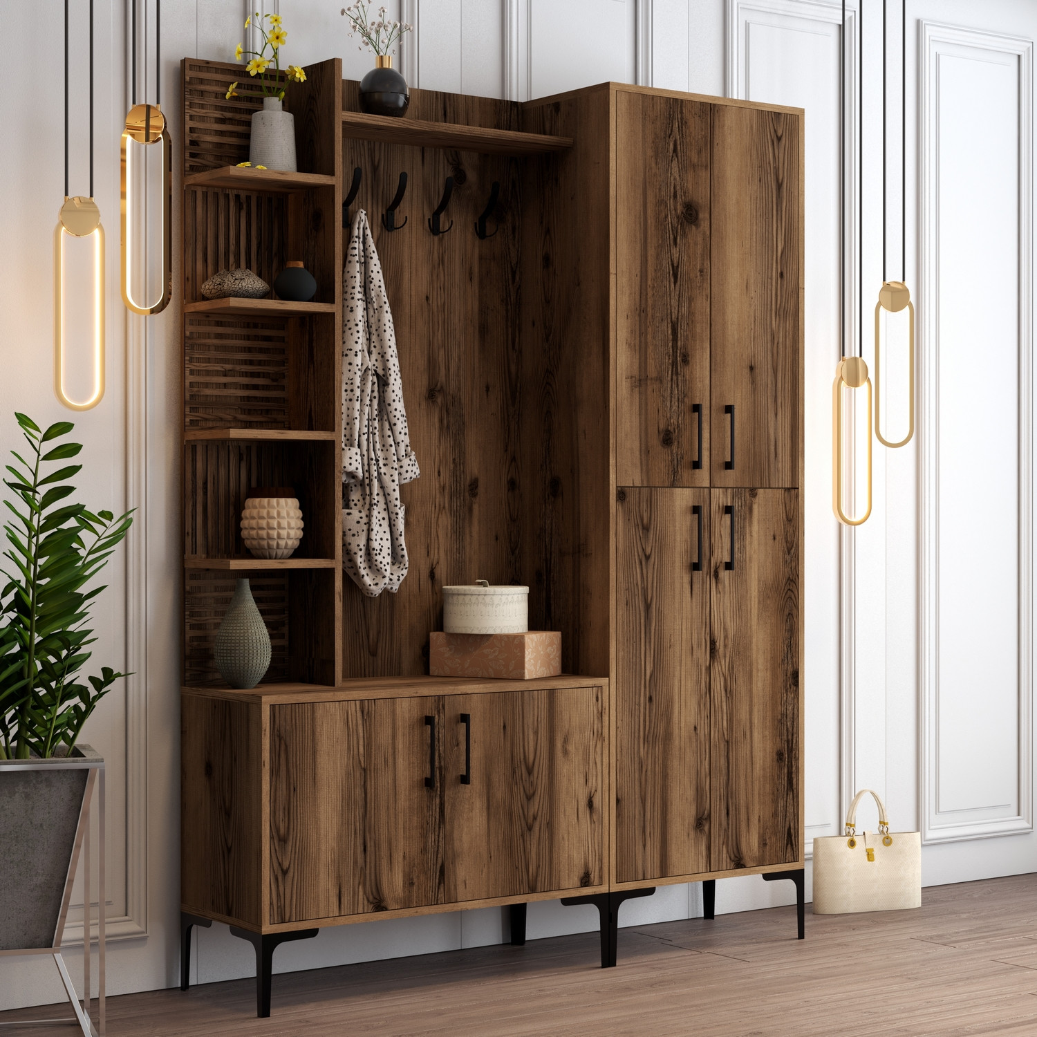 Extend Wardrobe Walnut Brown 150cm x 200cm