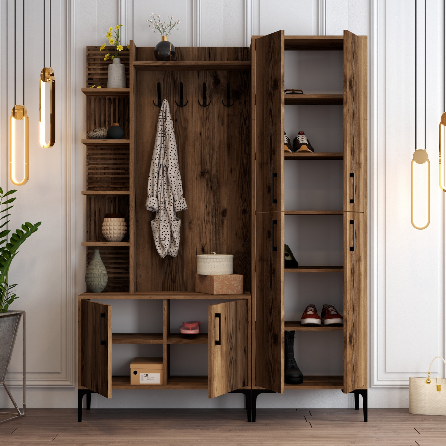 Extend Wardrobe Walnut Brown 150cm x 200cm