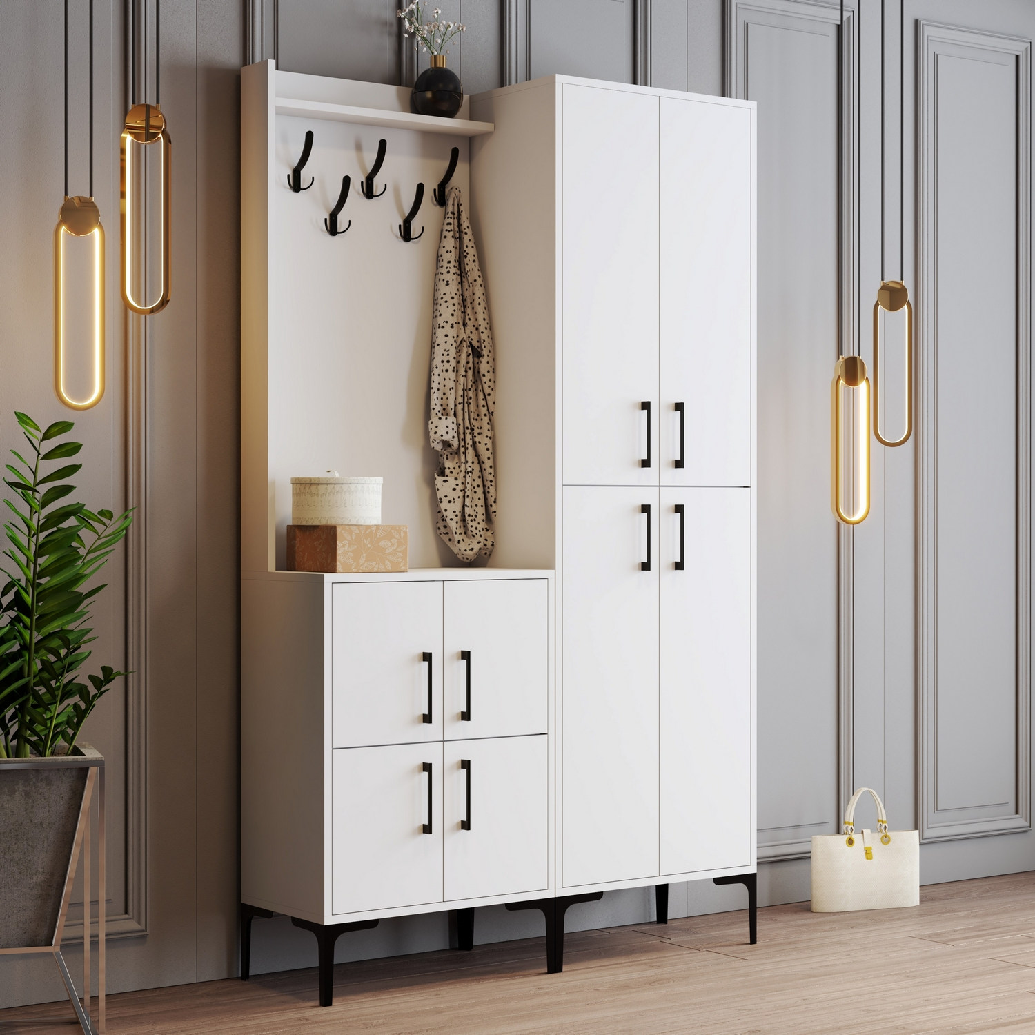Ana Wardrobe White 120cm x 200cm