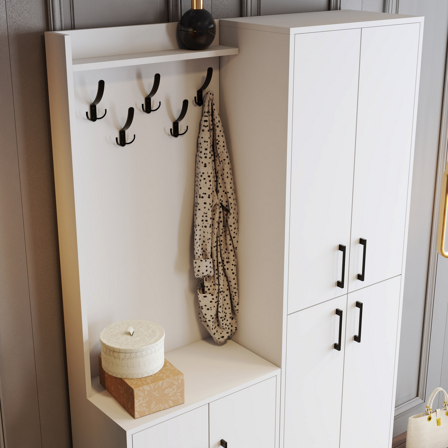 Ana Wardrobe White 120cm x 200cm