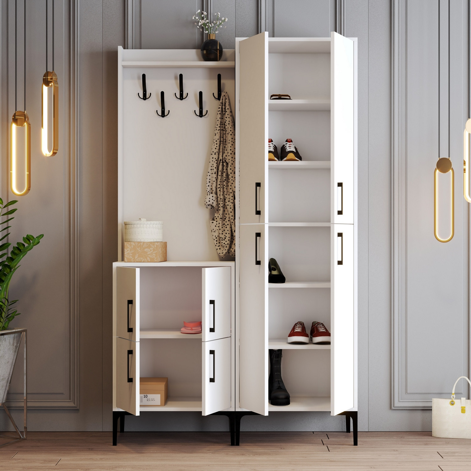 Ana Wardrobe White 120cm x 200cm