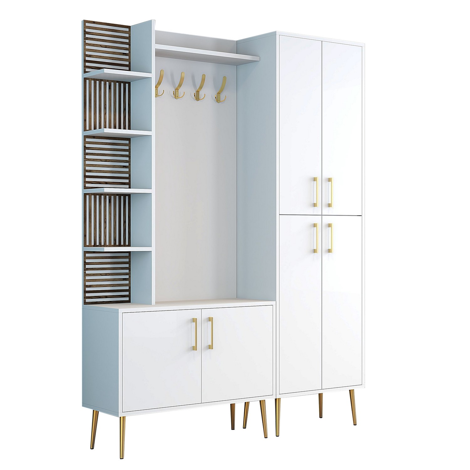 Extend Wardrobe White Golden Details 150cm x 200cm