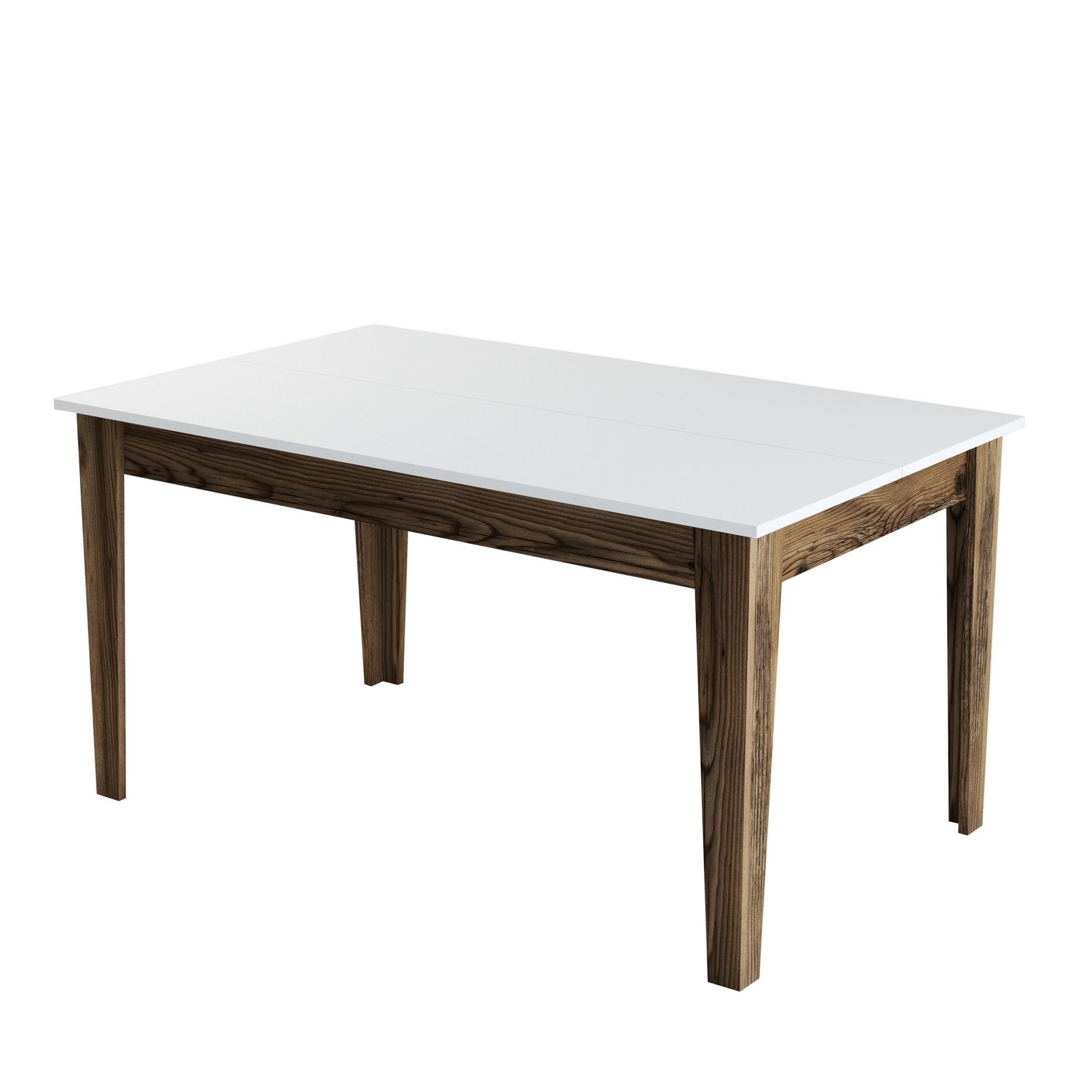 Milan Dining Table Walnut Brown White 145cm x 75cm