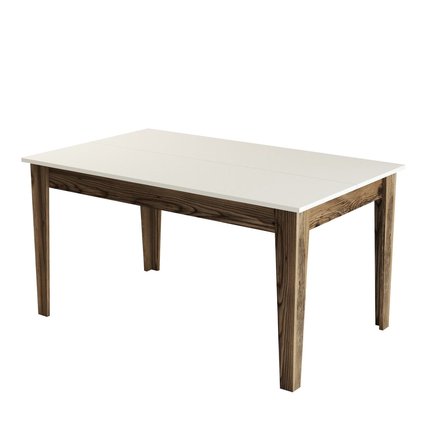 Milan Dining Table Walnut Brown Cream 145cm x 75cm