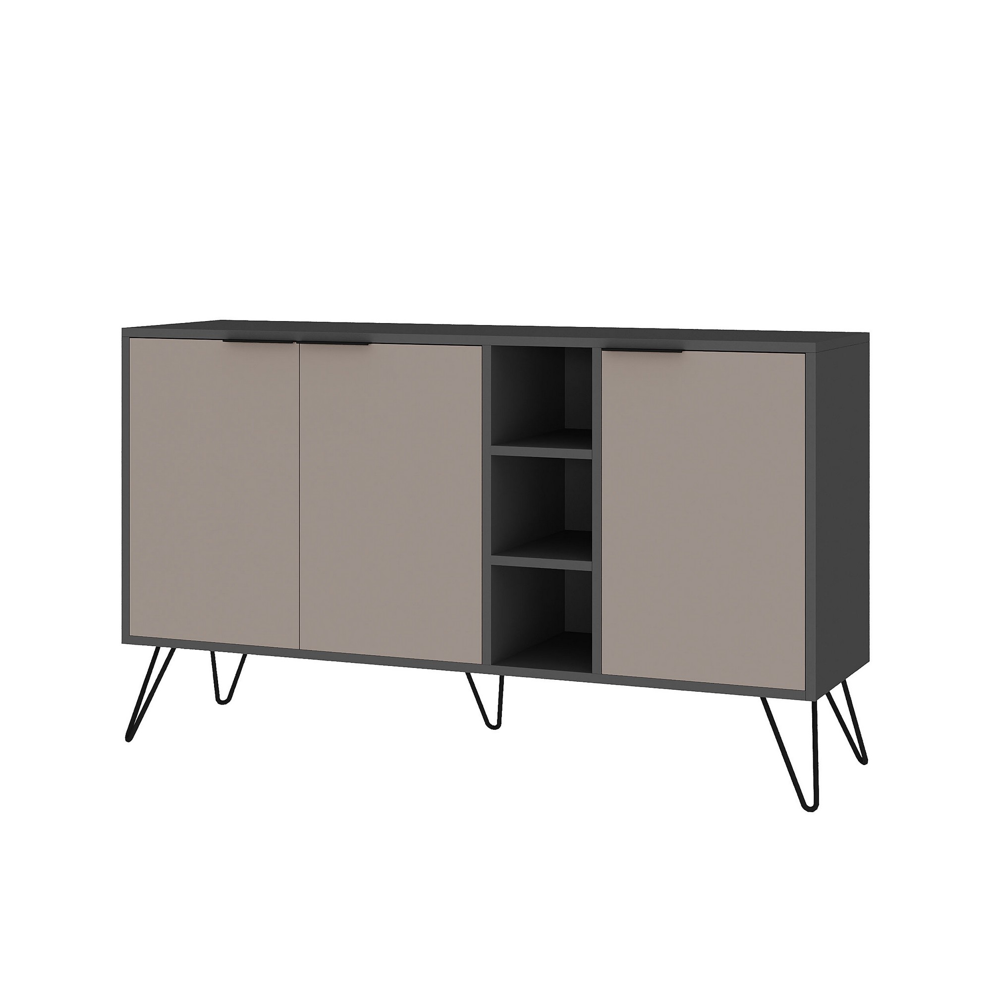 Clara Chest of Drawers Anthracite Light Mocha